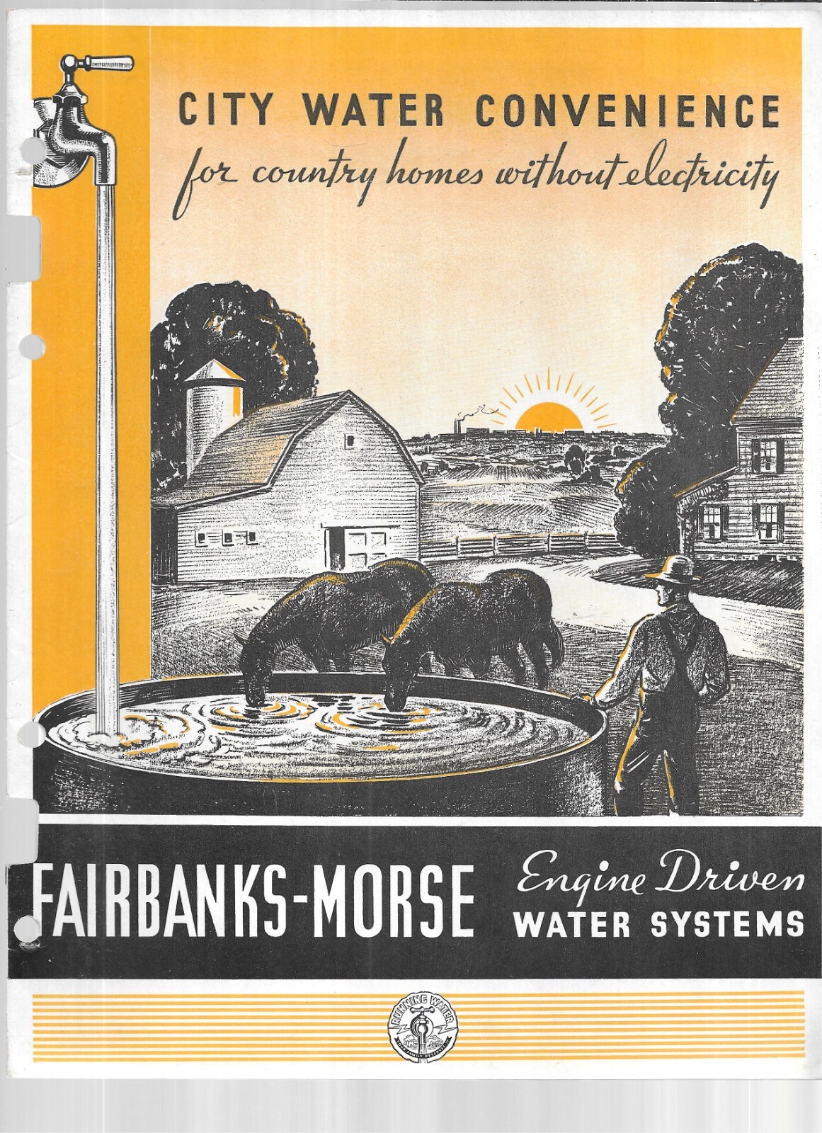 FAIRBANKS-MORSE ENGINE DRIVERS WATER SYSTEMS VINTAFE BROCHURE-1930’S?
