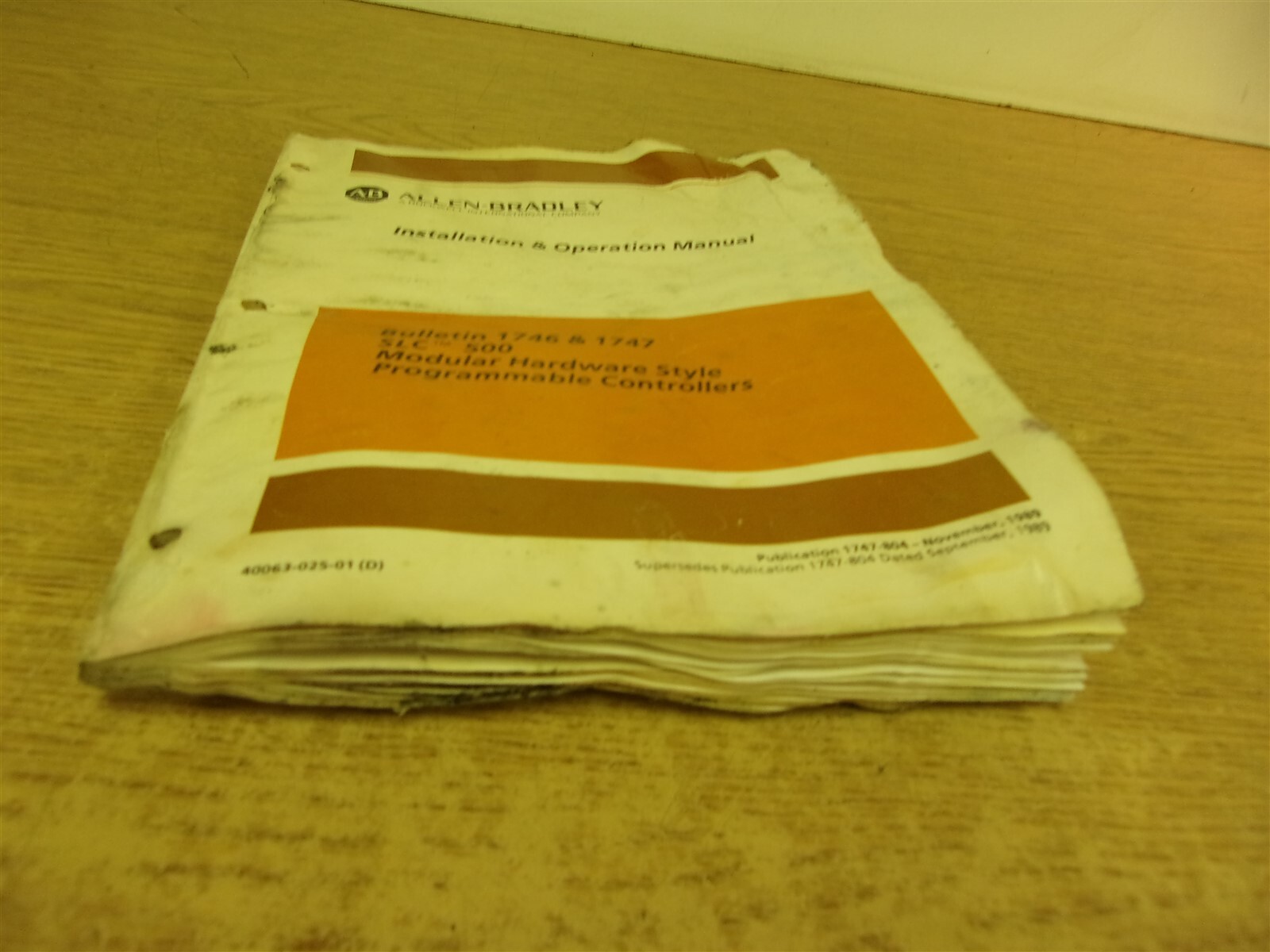Allen Bradley 40063-025-01 Installation & Operation Manual *FREE SHIPPING*