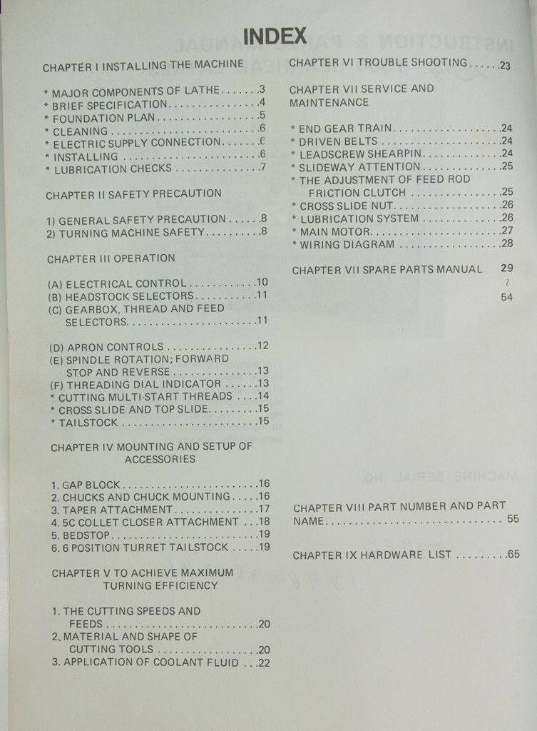 American Turnmaster 1340 and 1328 13″ Lathe Operations & Parts Manual
