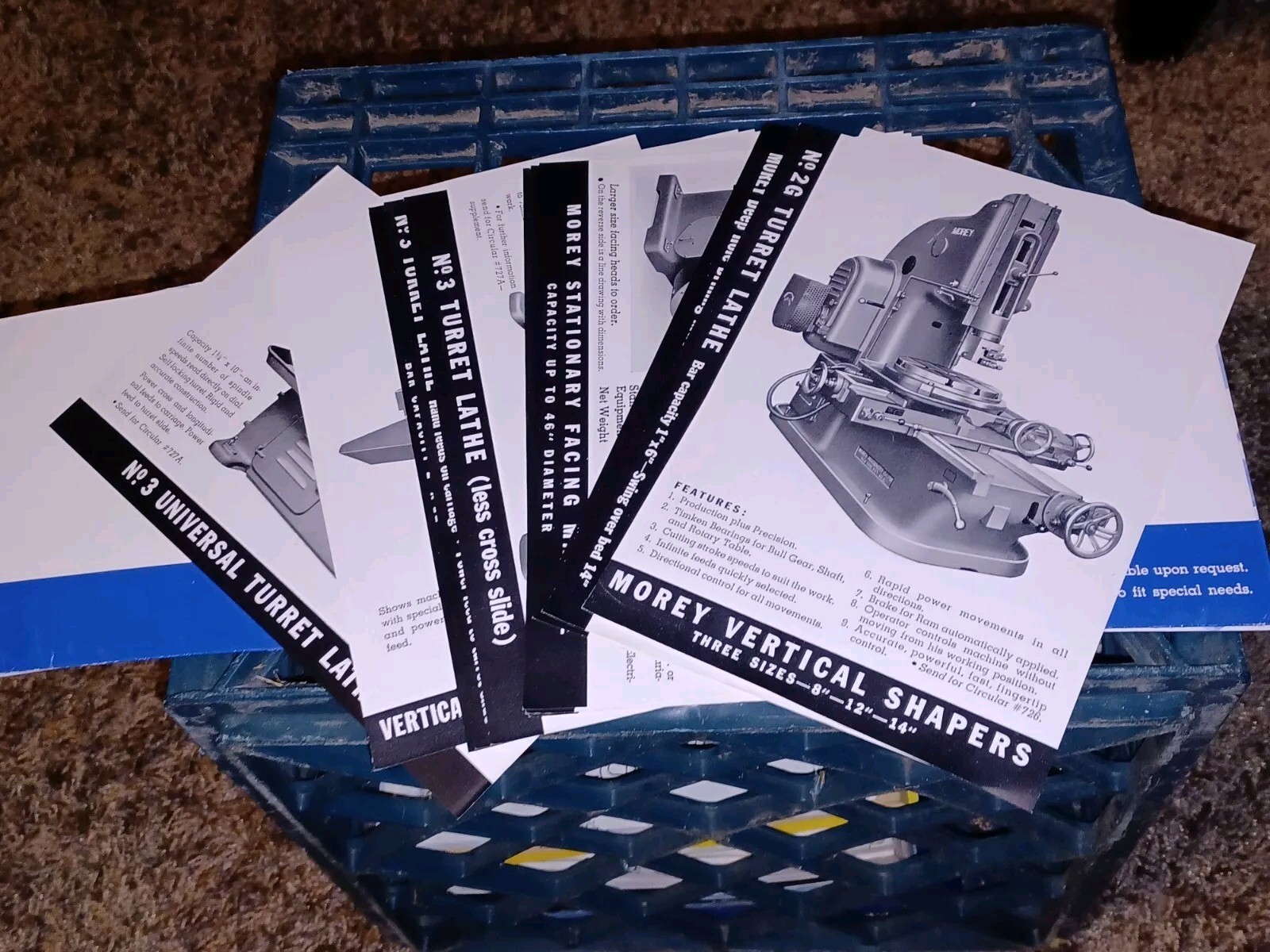 MOREY MACHINE TOOL CATALOG Turret Lathes Shapers Milling Drills SALES FLYER LOT