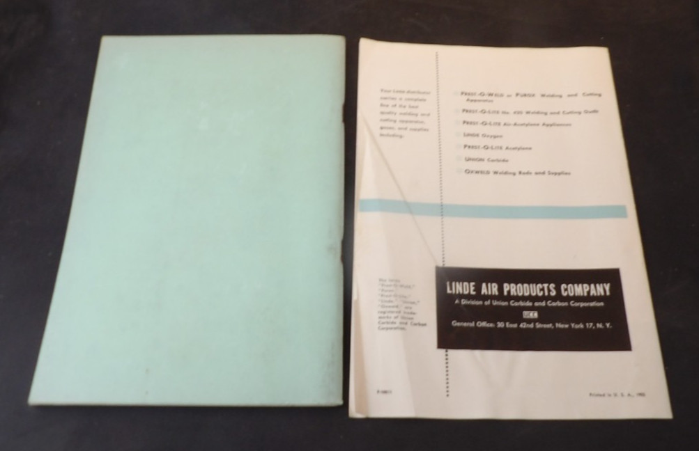 Lot of 3 Circa 1960’s Gas and Electric Welding Booklets