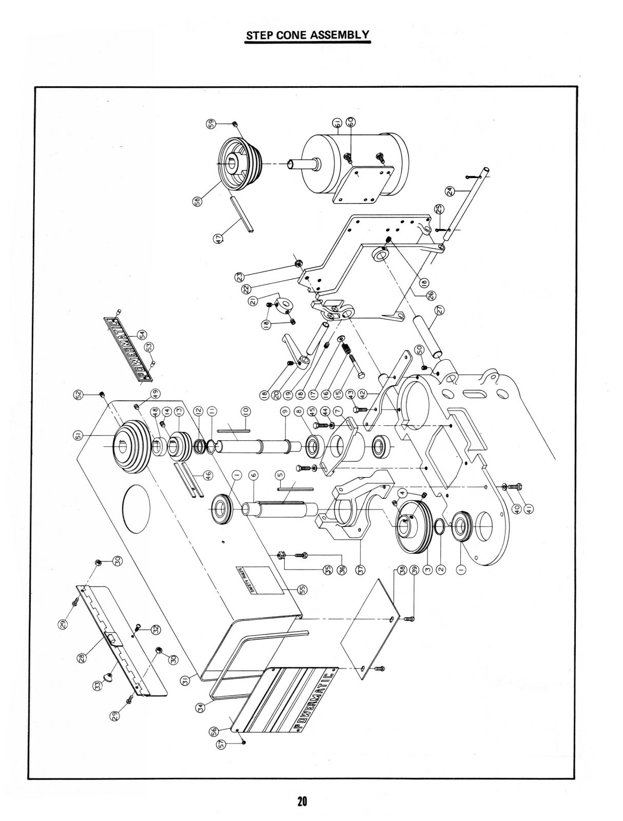 Powermatic 1200 20″ Drill Press Maintenance & Parts List Manual #1663