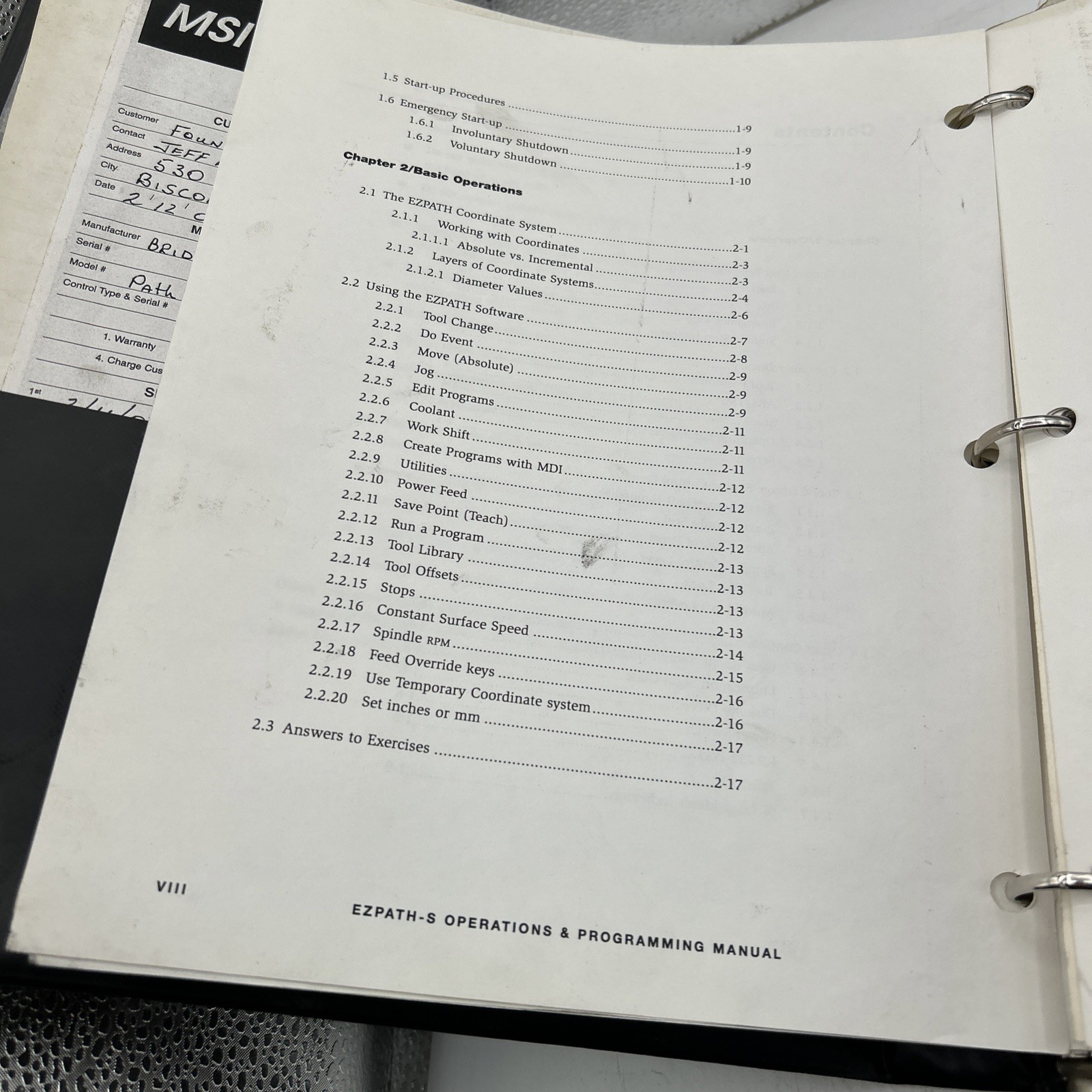 ROMI EXPATHS OPERATIONS AND PROGRAMMING MANUAL 11043166 See Pics