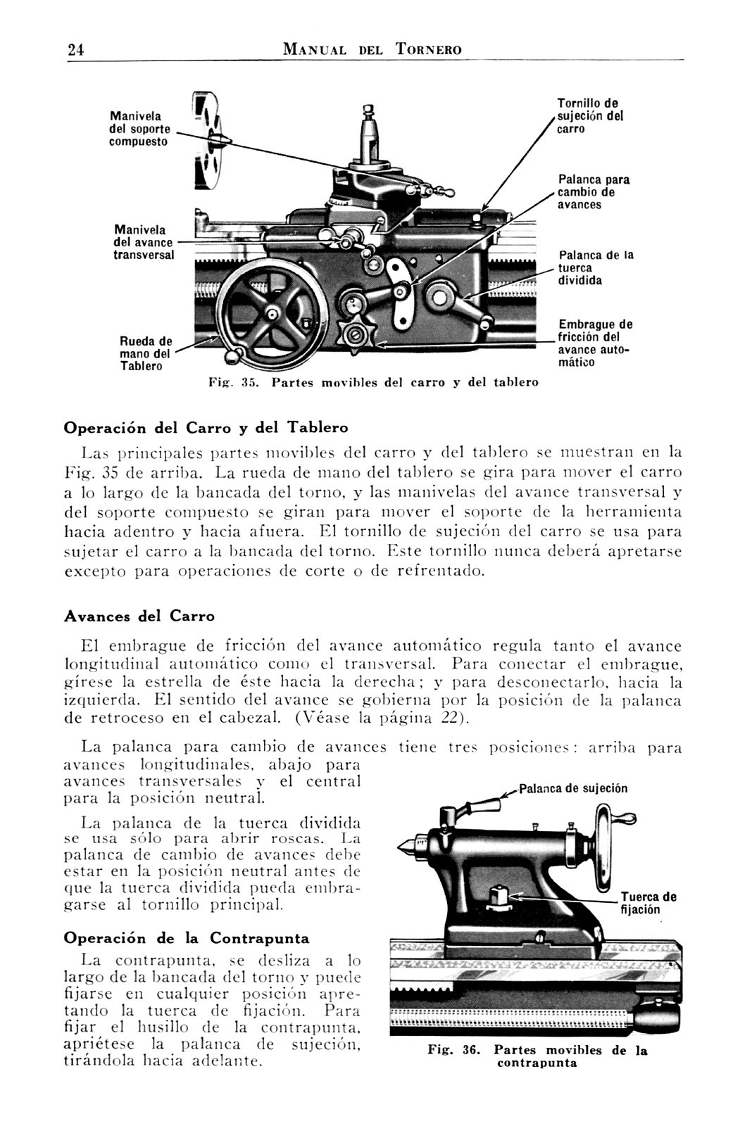 South Bend Torno De Metal Manual Del Tornero En Español 1930s-1950s 1208