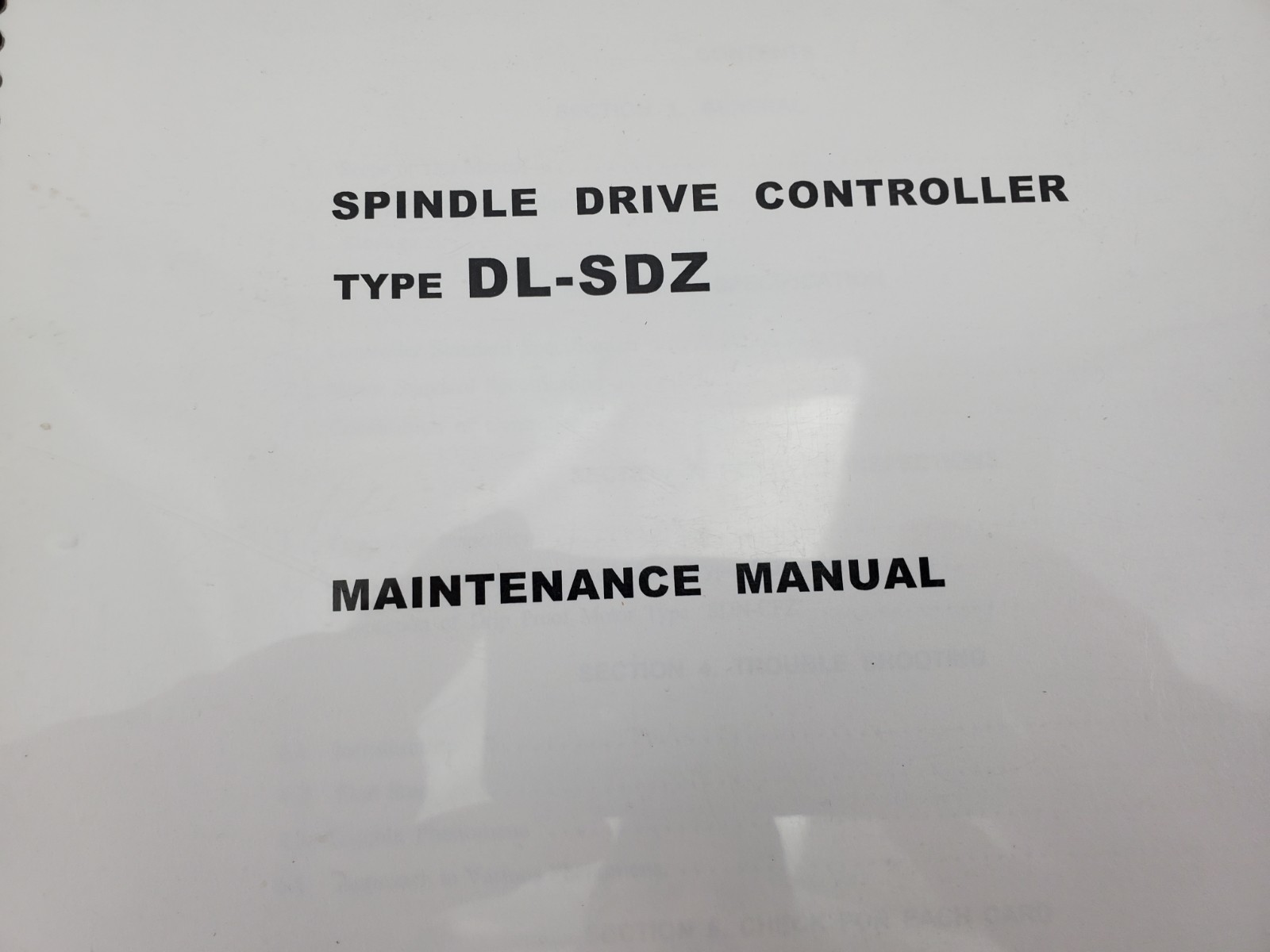 Mitsubishi Spindle Drive Controller type DL-SDZ Maintenance Manual