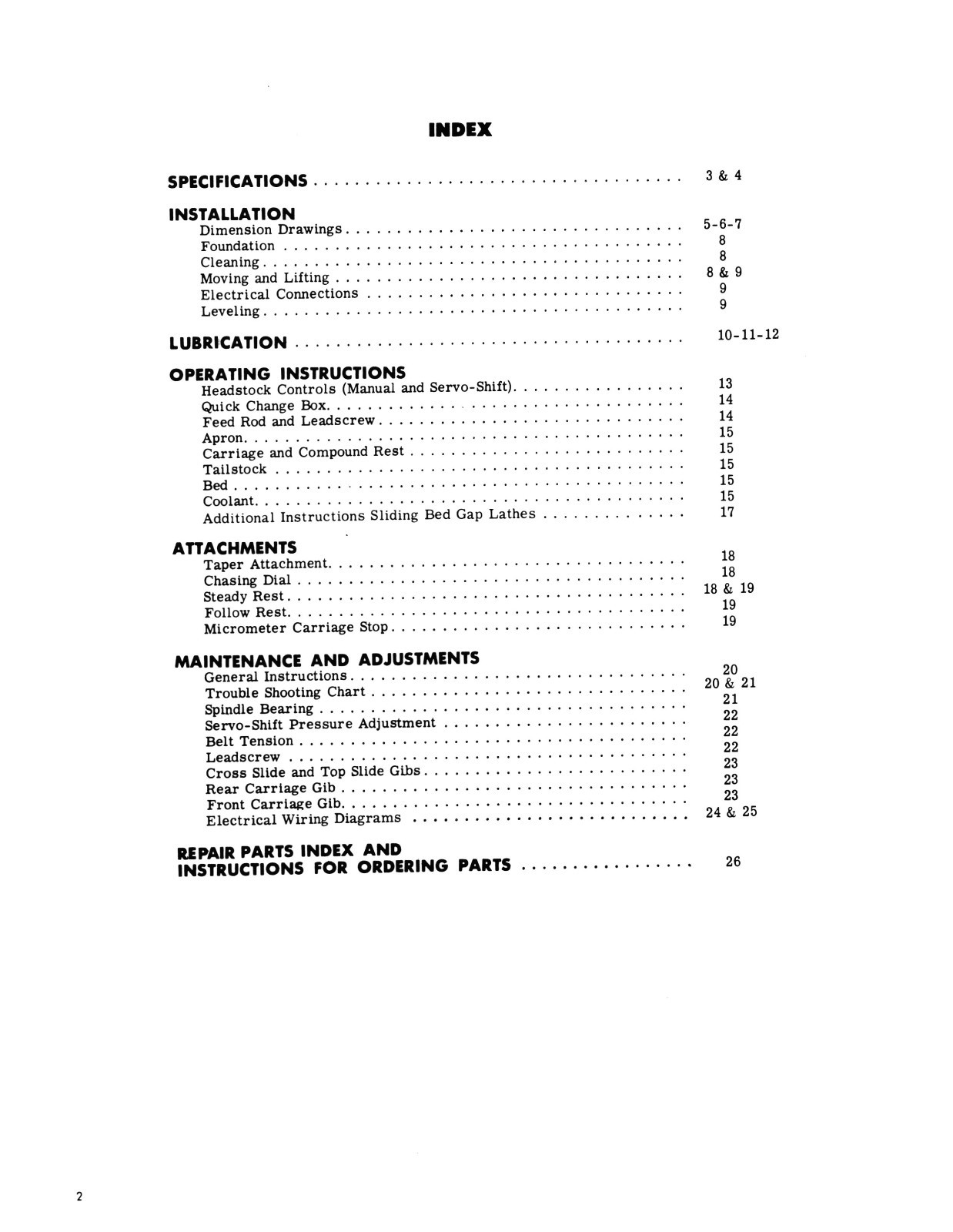 LeBLOND Regal Lathes 13C3, 15C5, 17E5, & 19E7 Instruction & Parts Manual #70