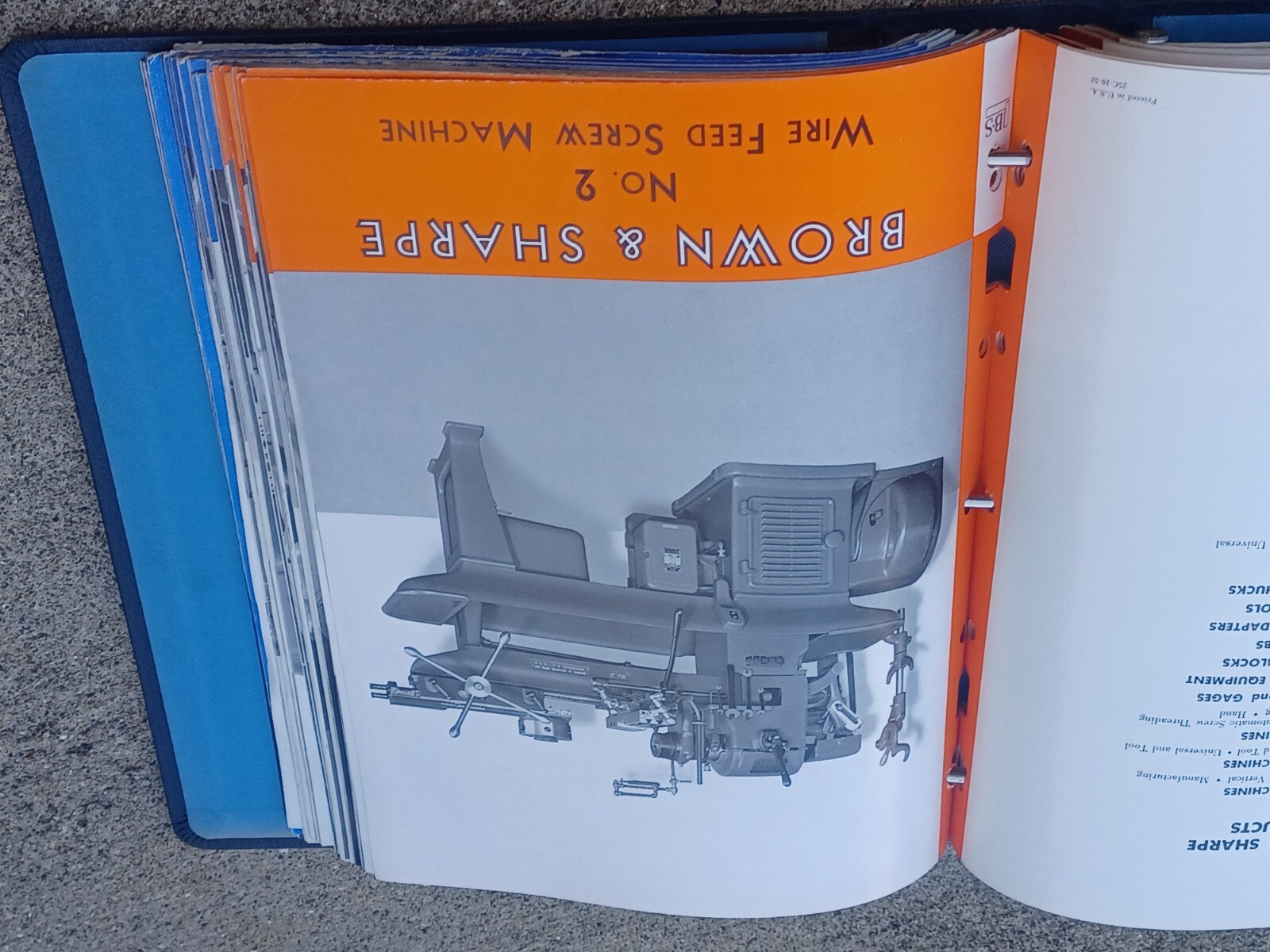 1950’s Brown & Sharpe GRINDING CUTTING MACHINES Binder Book SALES CATALOG TOOLS