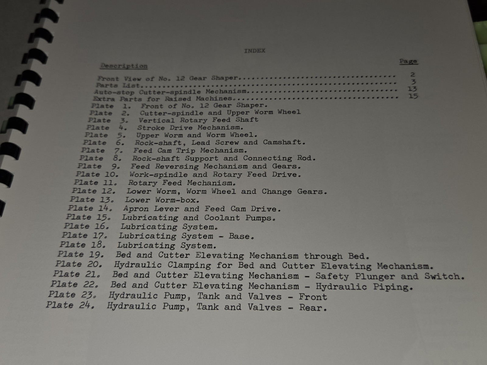 FELLOWS GEAR SHAPER CO SERVICE PARTS LIST MANUAL CATALOG #12 Book MACHINIST TOOL
