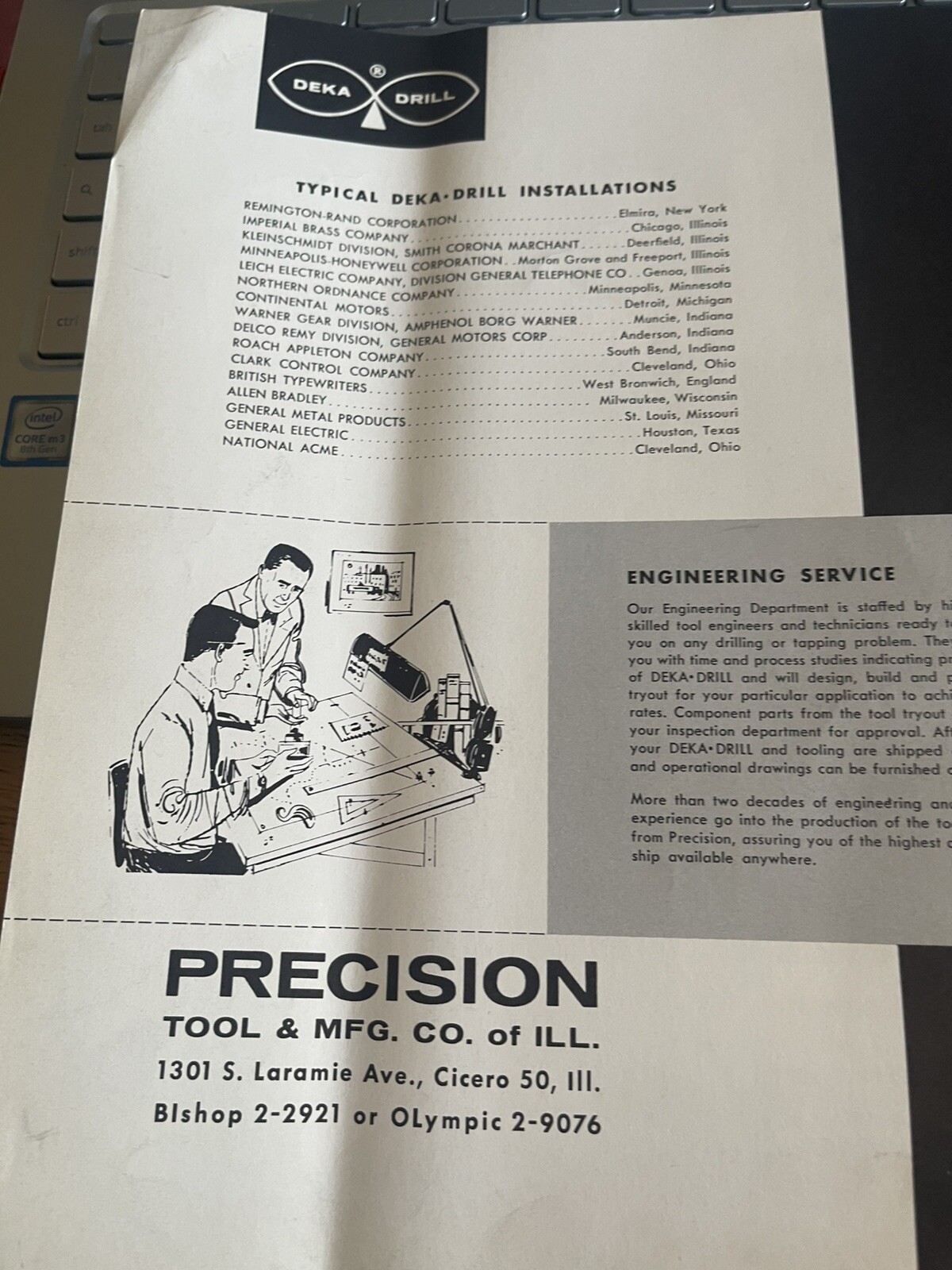Deka Drill Catalog. /Brochure Precision Tool Mfg. Co.
