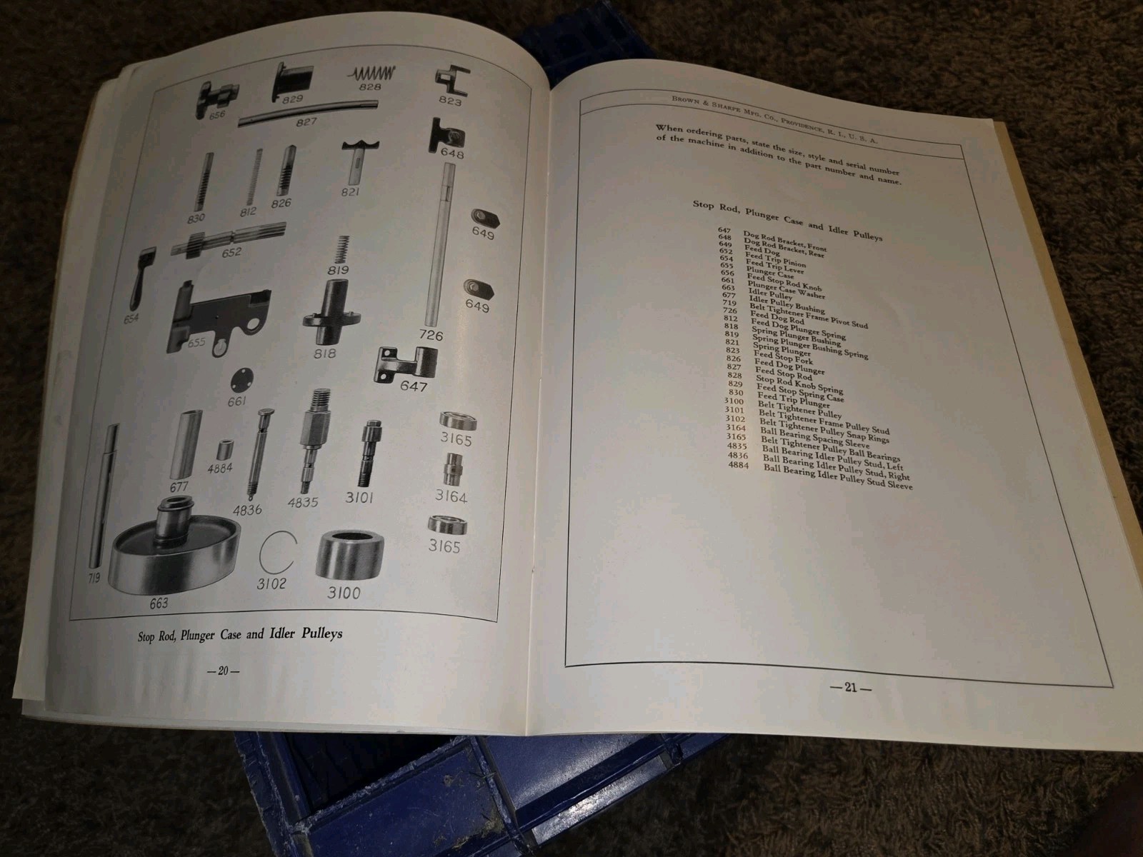 Brown & sharpe Repair Parts No.2 & 2B Surface, Grinding Machine Tool MACHINIST
