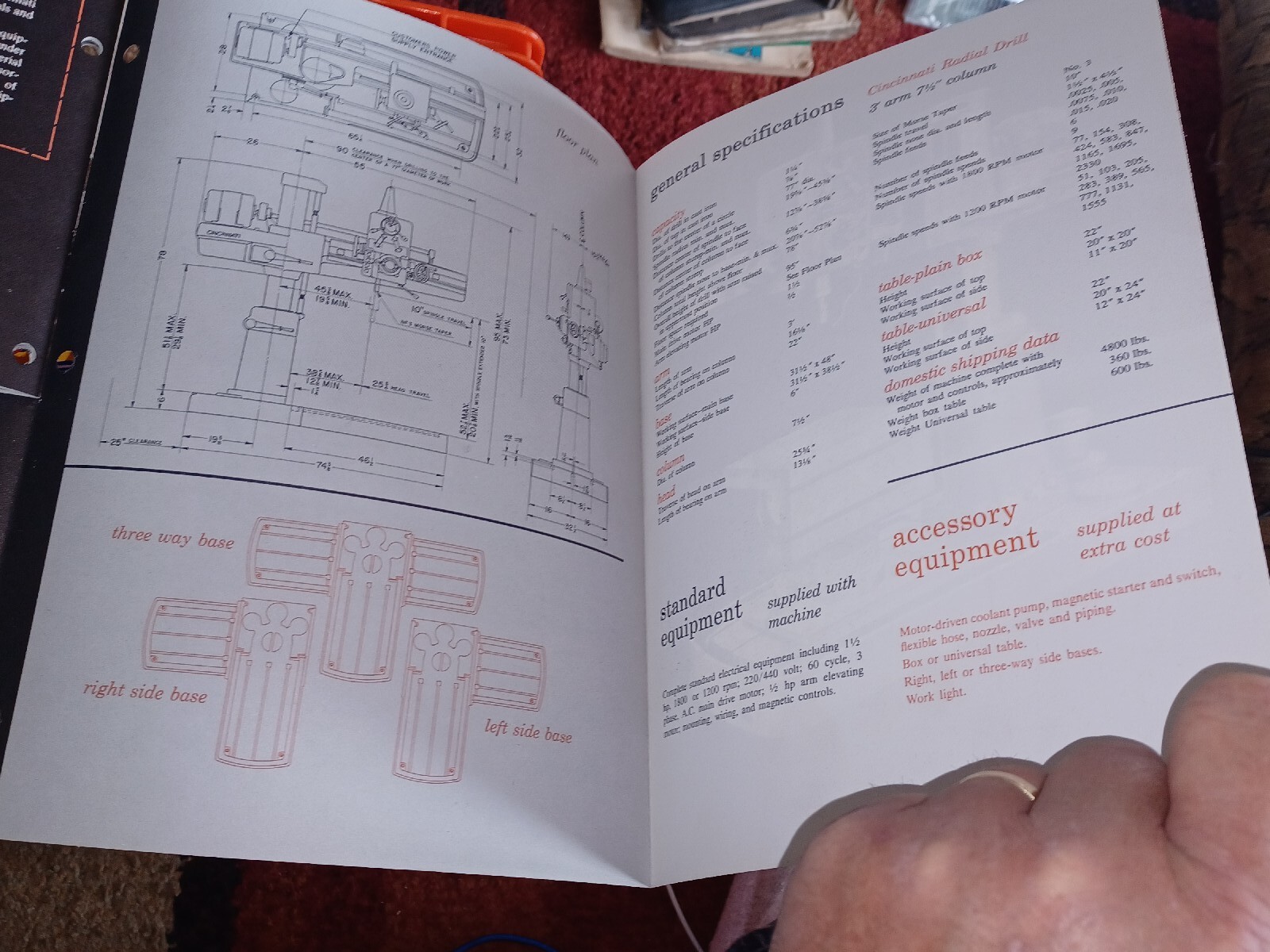 3′ X 7 1/2″ CINCINNATI LATHE AND TOOL COMPANY RADIAL DRILL CATALOG D-133-3 Book