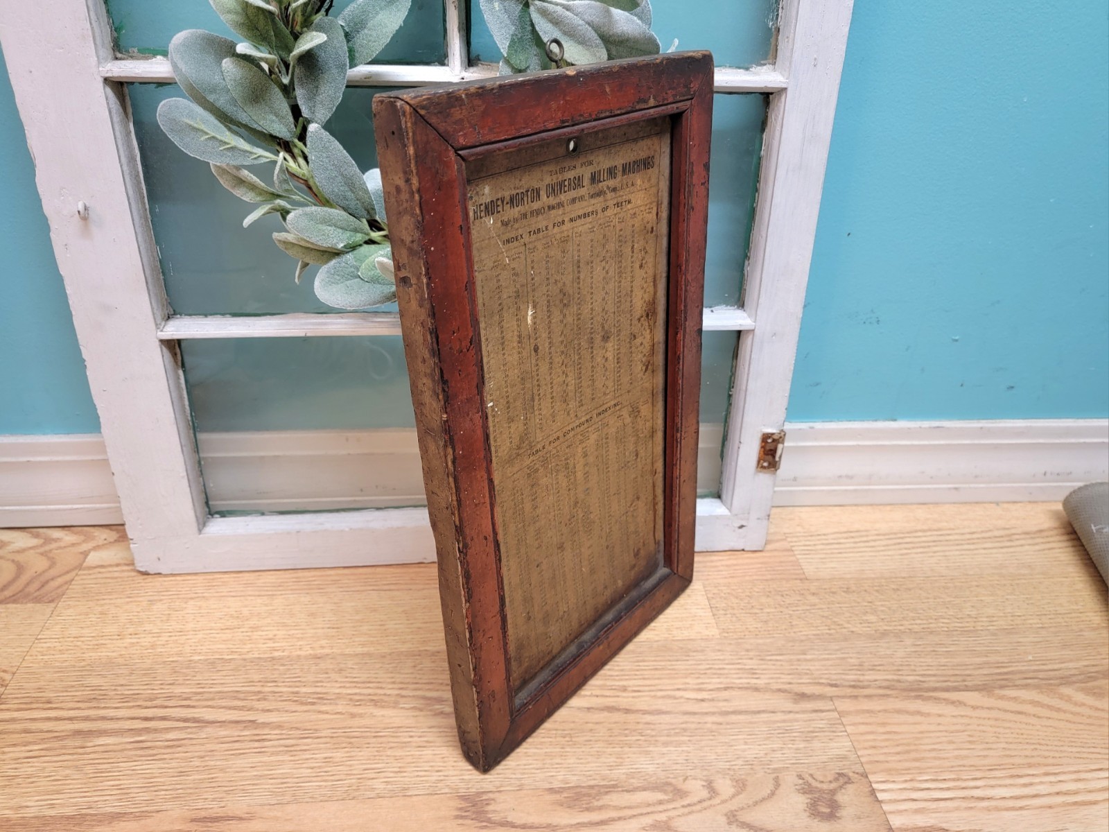 Vintage Framed Hendey-Norton Universal Milling Machine Instructions & Tables