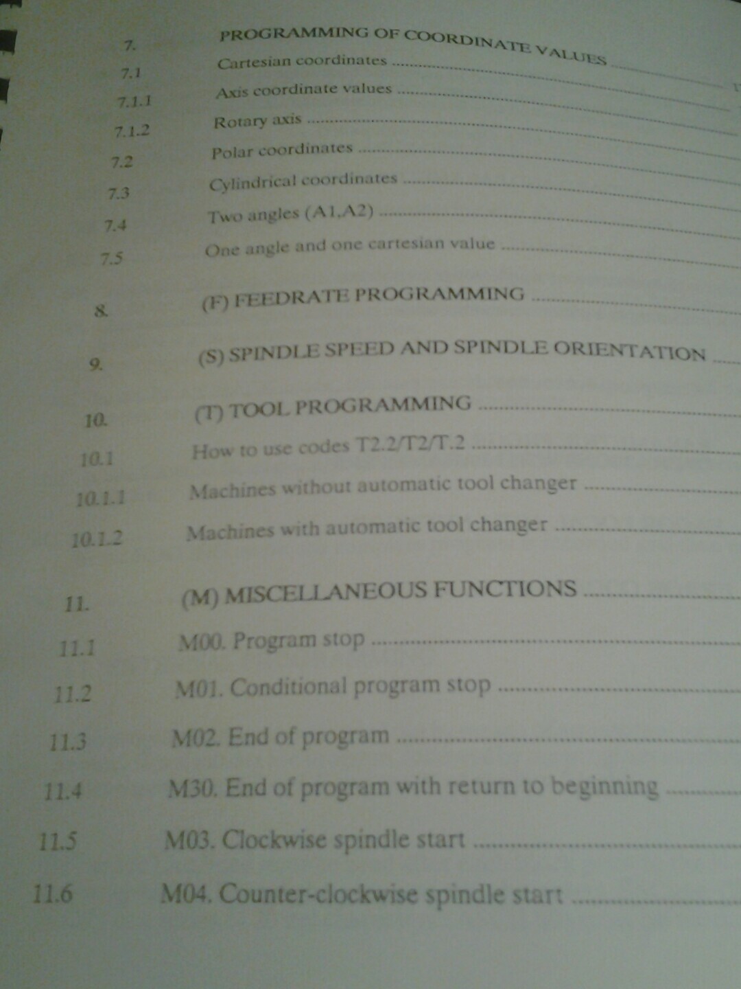 Fagor 8030 CNC MILL Programming Manual MODELS MS;MG;M 256 PAGES