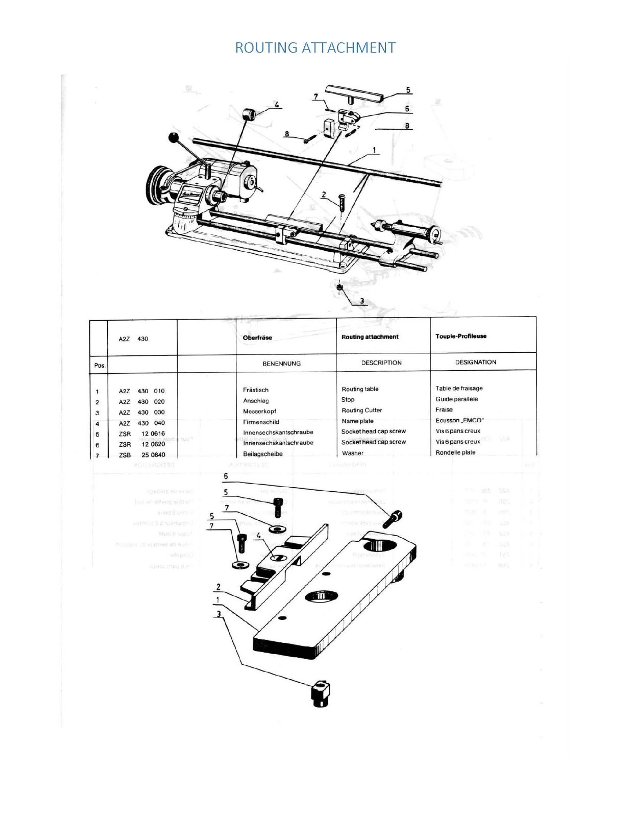 SL Model Miniature Machine Tool Operator Instruction Manual Fits Emco-Unimat 020