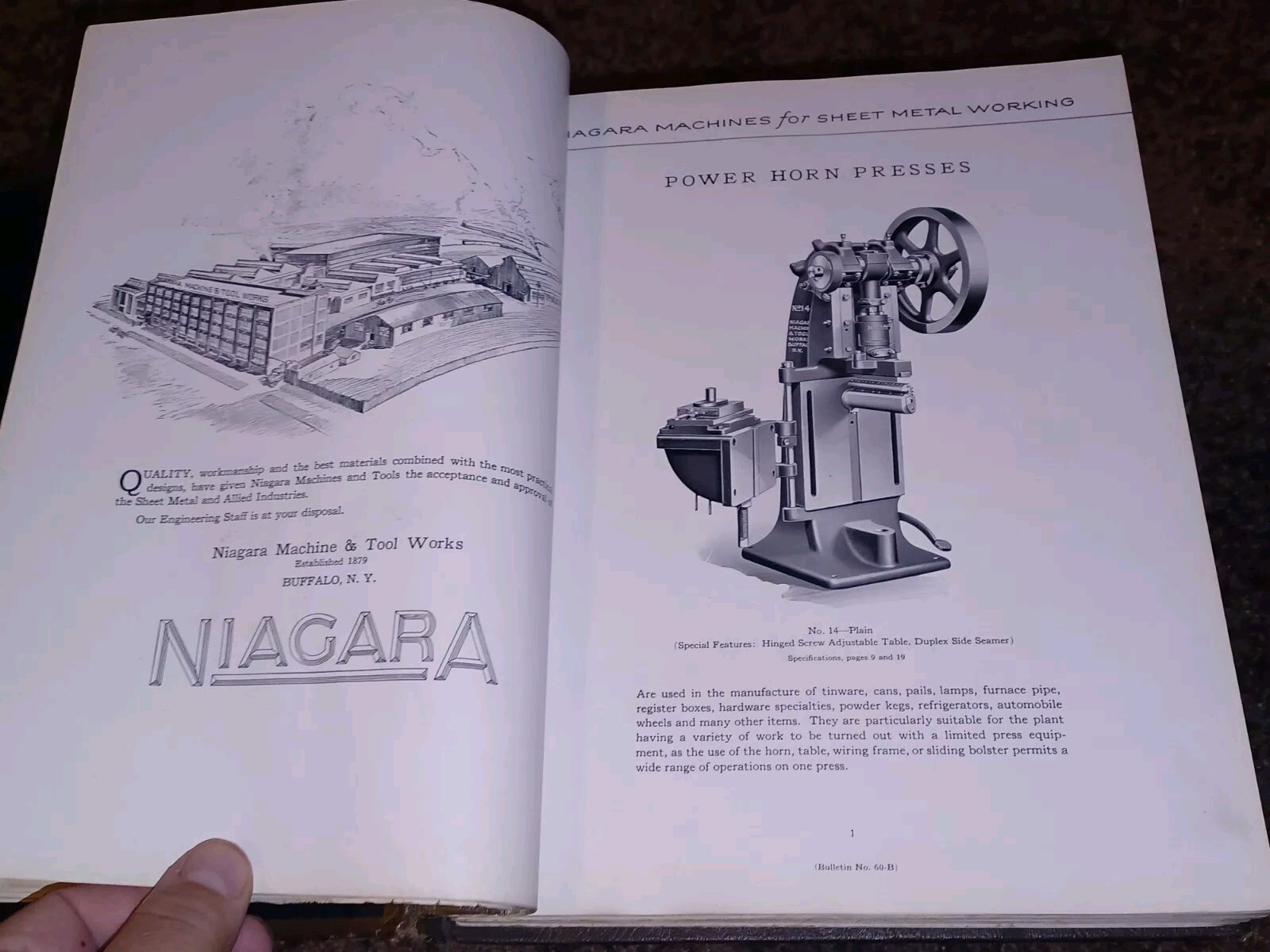 Niagara Machine & Tool Works Sales Catalog book PRESSES PUNCHES SHEARS Machinist