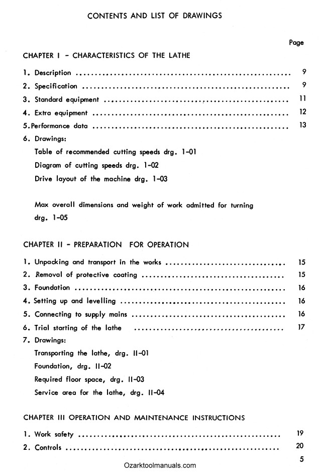 TUR-63 Toolmex, Wafum, Polamco Metal Lathe Operator Instructions Manual 1388