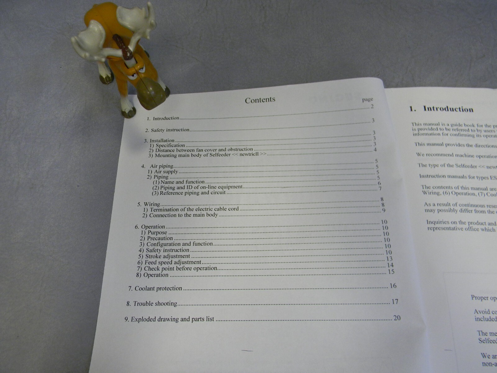 ES6 Selfeeder Newtric Operation Manual Sugino Manual No. US0212-1