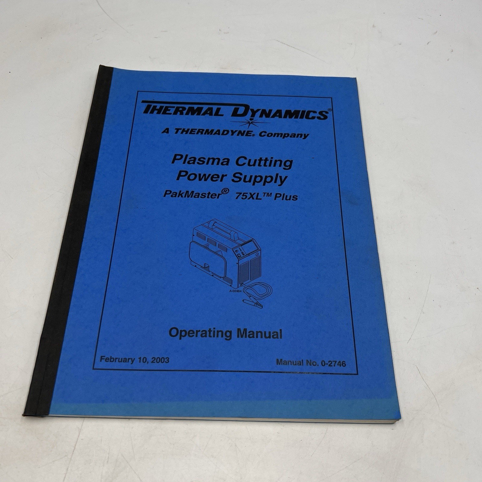 Thermal Dynamics Pakmaster 75XL Plasma Cutter Operating Manual