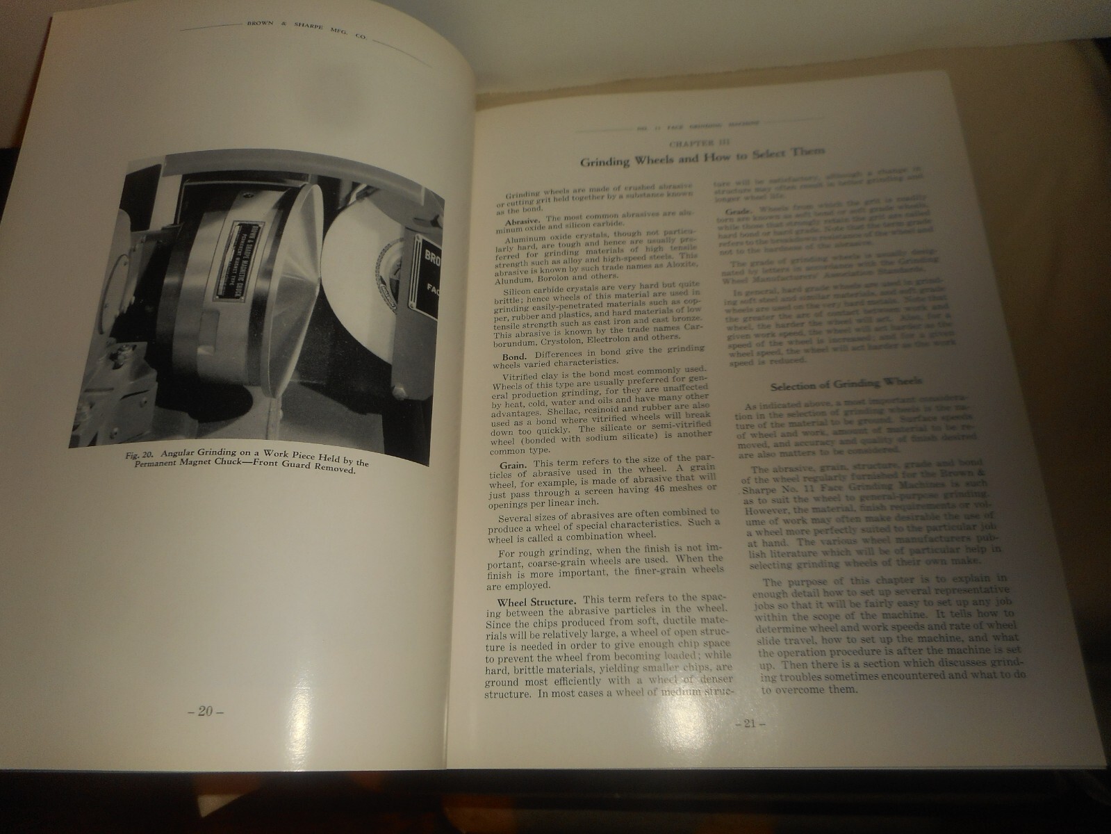 BROWN & SHARPE No. 11 Grinding Machine Operation Maintenance Repair Parts Manual