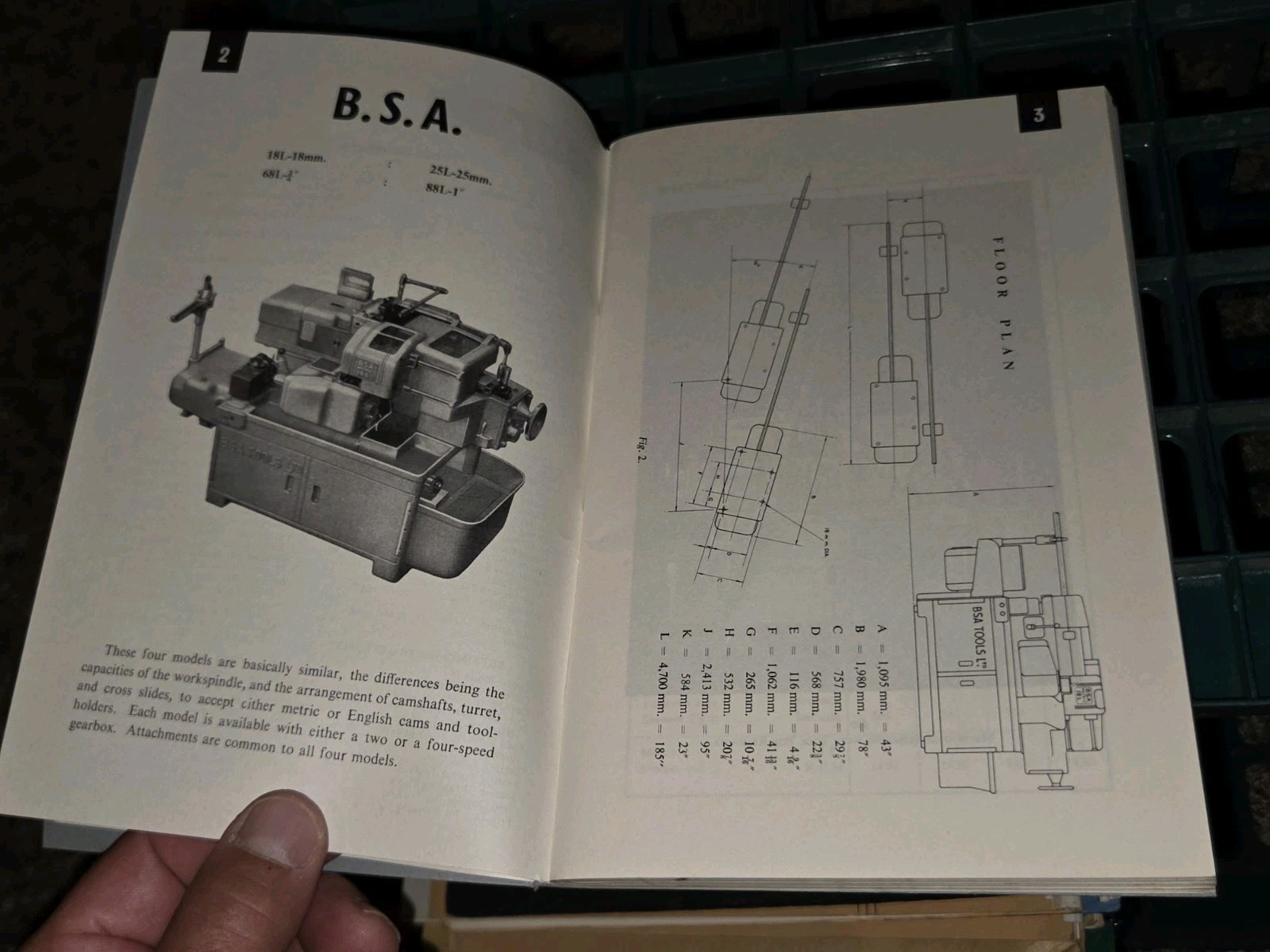 B.S.A. Tools Co Single Spindle Automatic Screw Machine Operator Handbook Manual