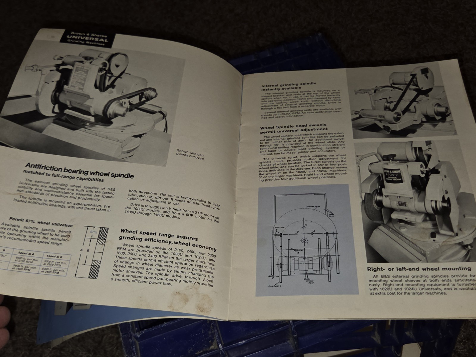Brown And Sharpe Universal Grinding Machines 1020 1460u Sales Catalog Book VTG