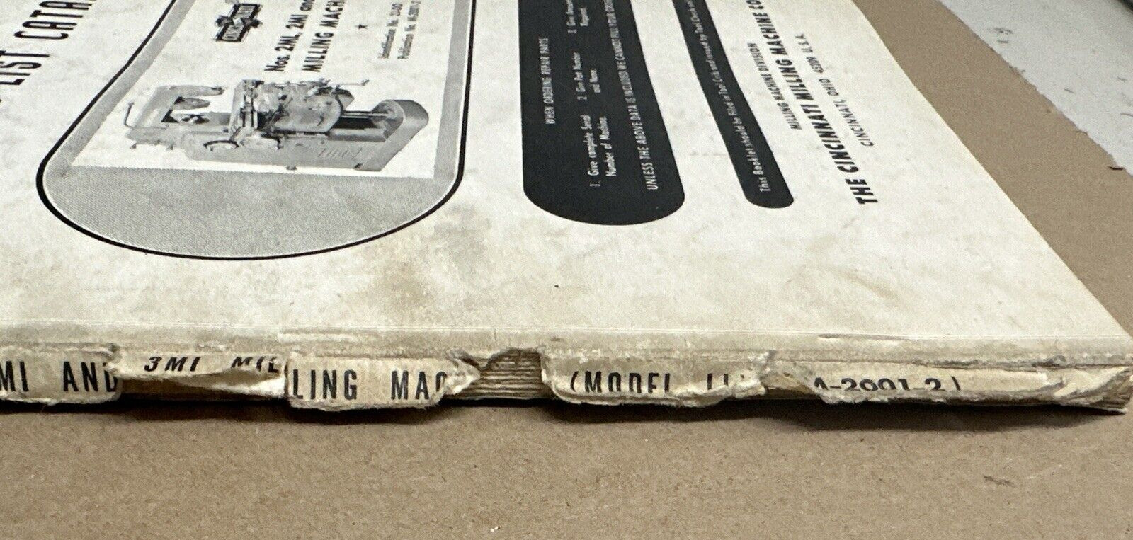 Cincinnati Milling Machines Service Manual & Parts List Catalog 2ML, 2MI & 3MI