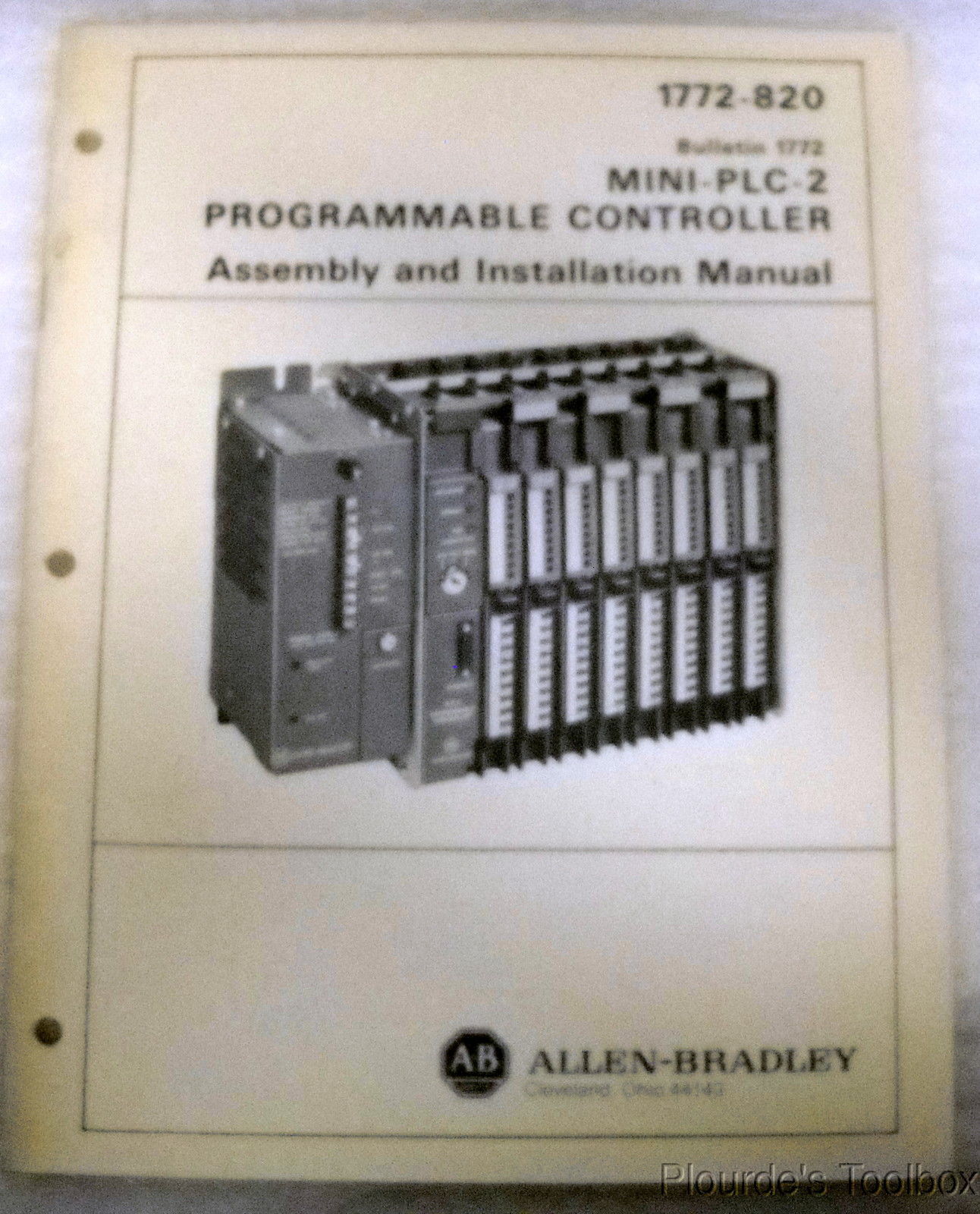 Used Allen Bradley Manual for Mini-PLC-2 Programmable Controller 1772-820