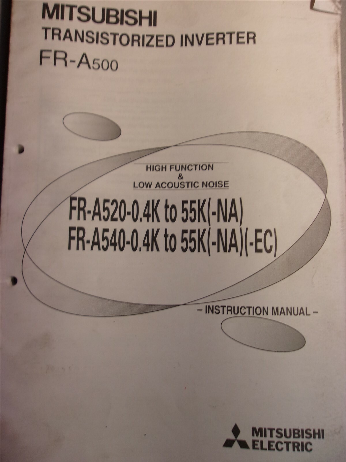 Mitsubishi FR-A500 Instruction Manual FR-A520-0.4K FR-A540-0.4K