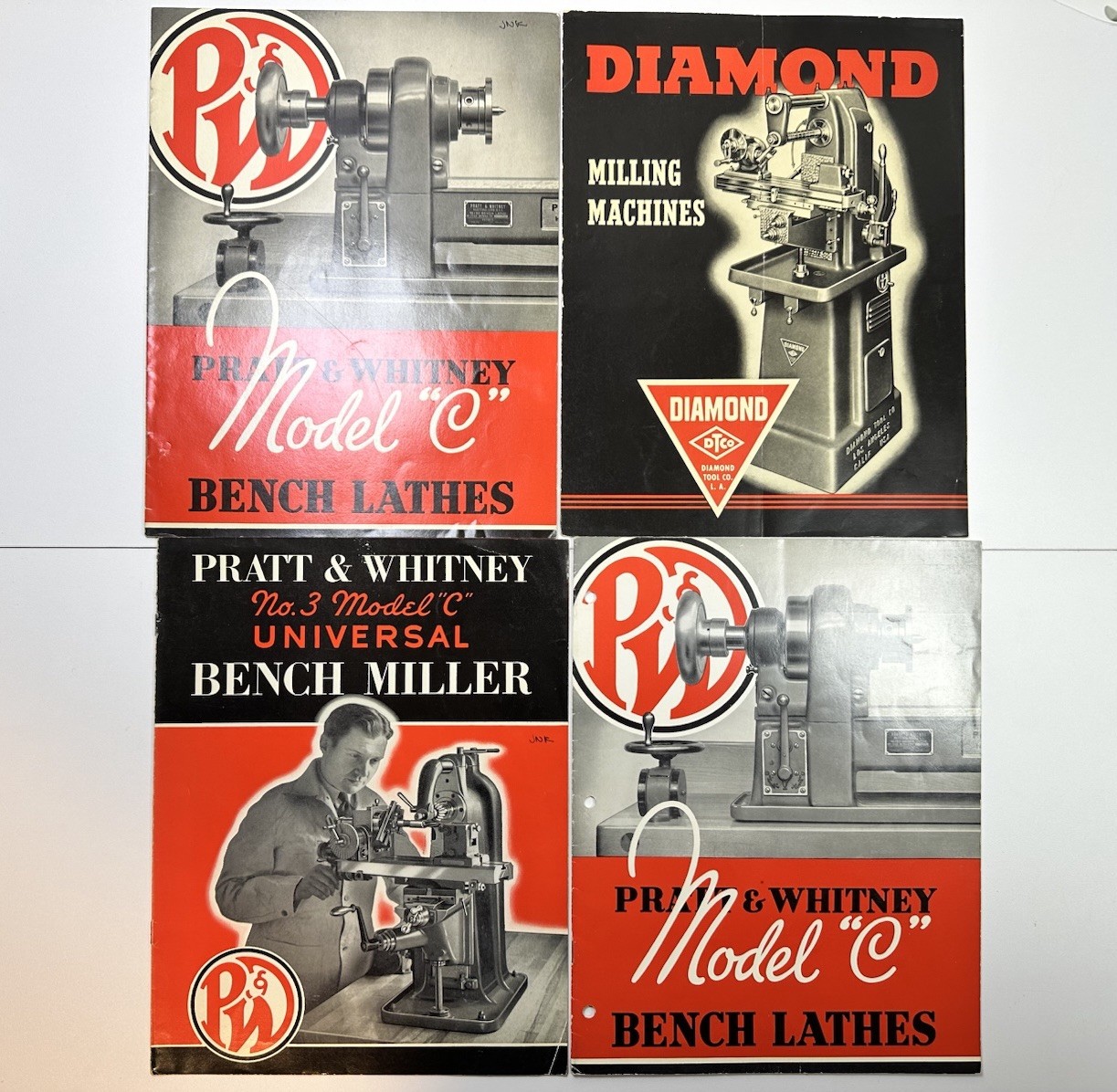 Precision Tool Catalogs Brochures Pratt Whitney Diamond Hardinge South Bend Lot