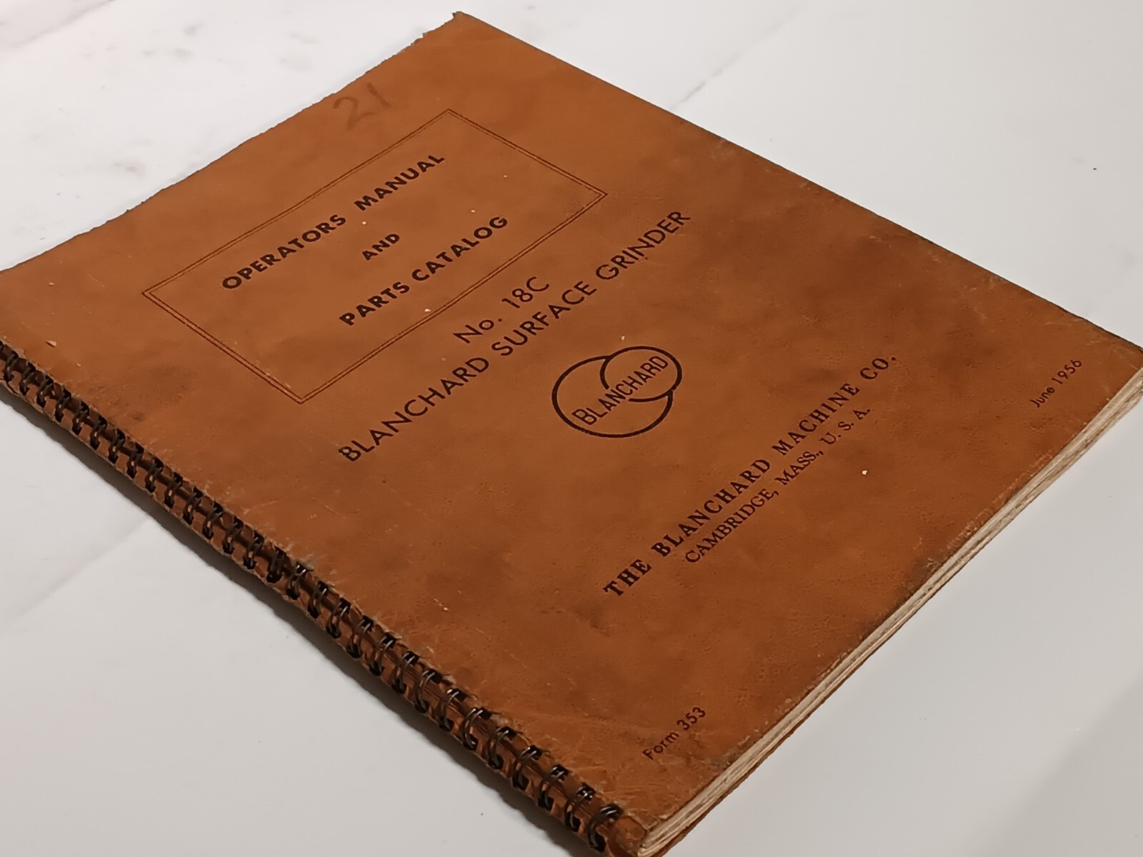 Blanchard No. 18-C Grinder Operator’s Handbook and Maintenance Manual & Others