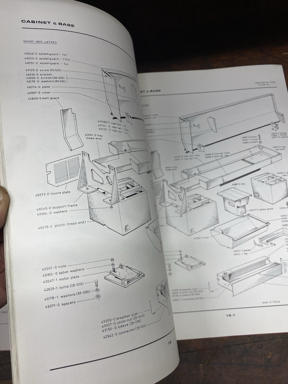 Clausing Colchester 21” Geared Head Lathes Instruction Parts Manual