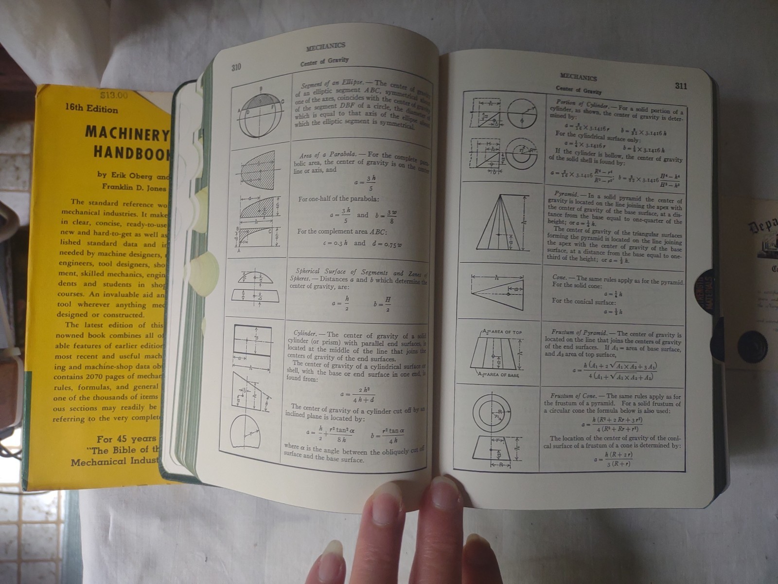 Machinery’s Handbook Vintage Reference Book 16th Edition By Oberg & Jones 1959