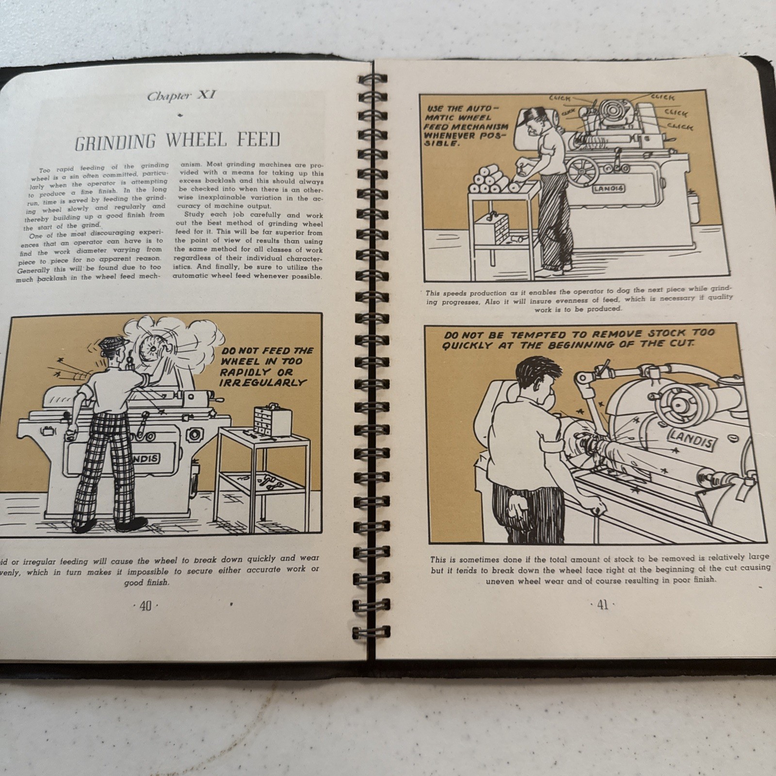 Landis Tool Instructions Parts Manual Grinding Precision Grinders Vintage 1942