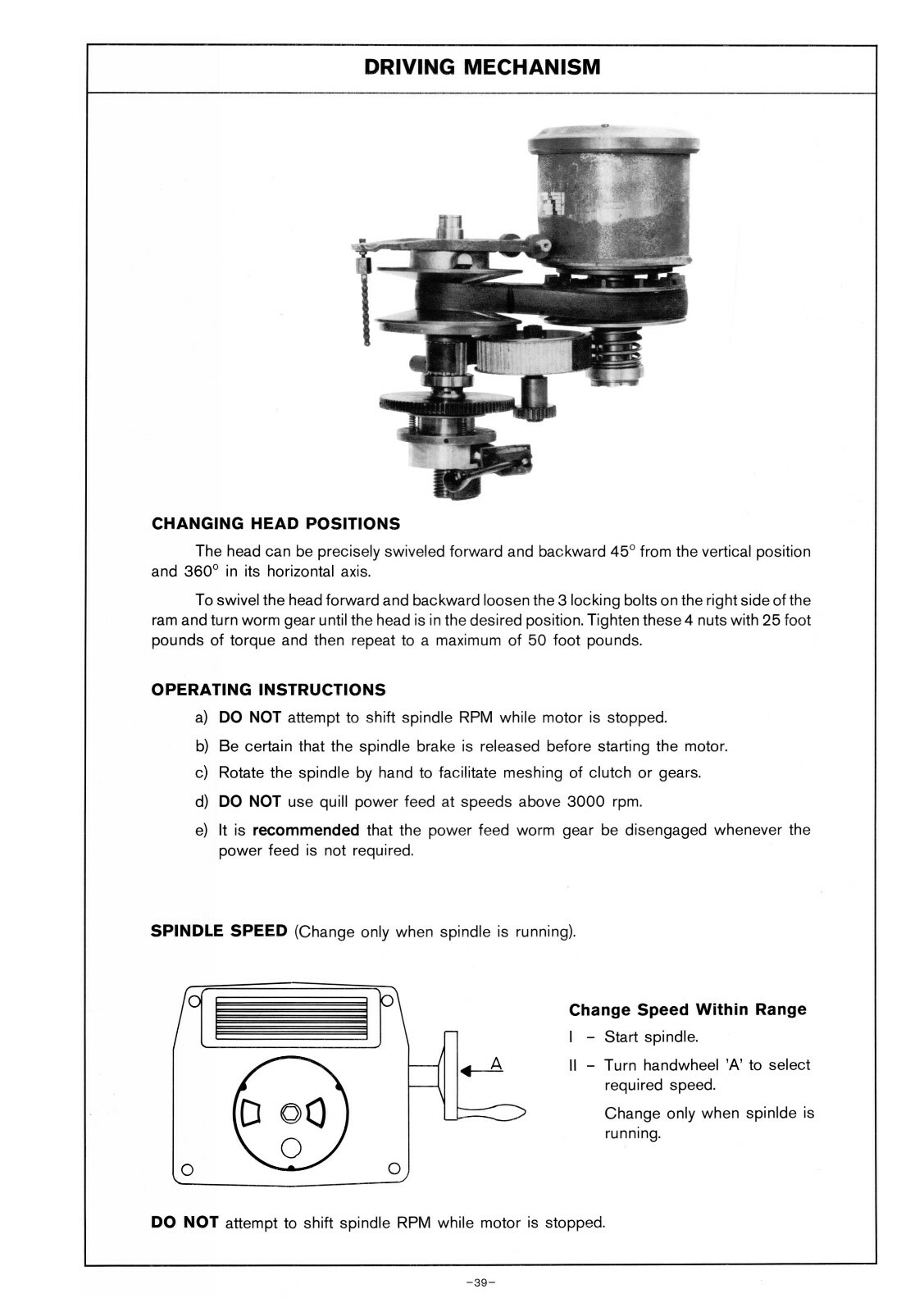 Republic-Lagun FT-1, FT-2, FT-3 Milling Machine Op, Maint, & Parts Manual #1543