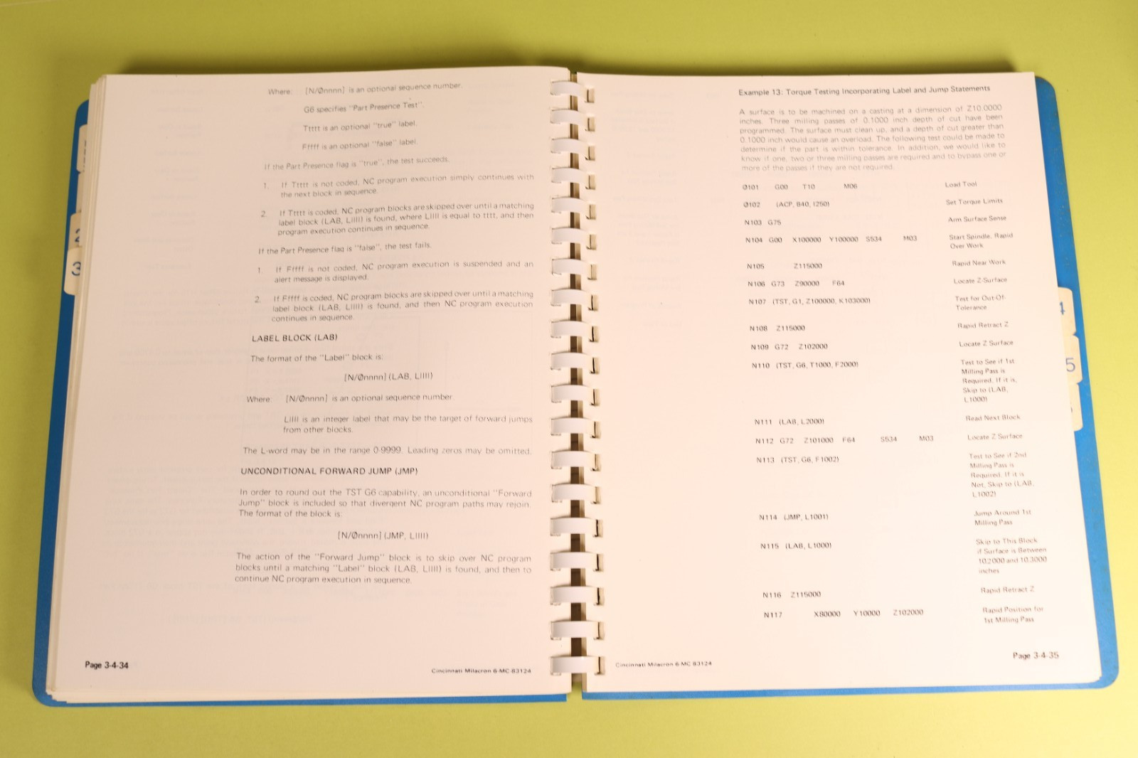 Cincinnati Milacron Acramatic 900 MC Control Programming Manual 1986