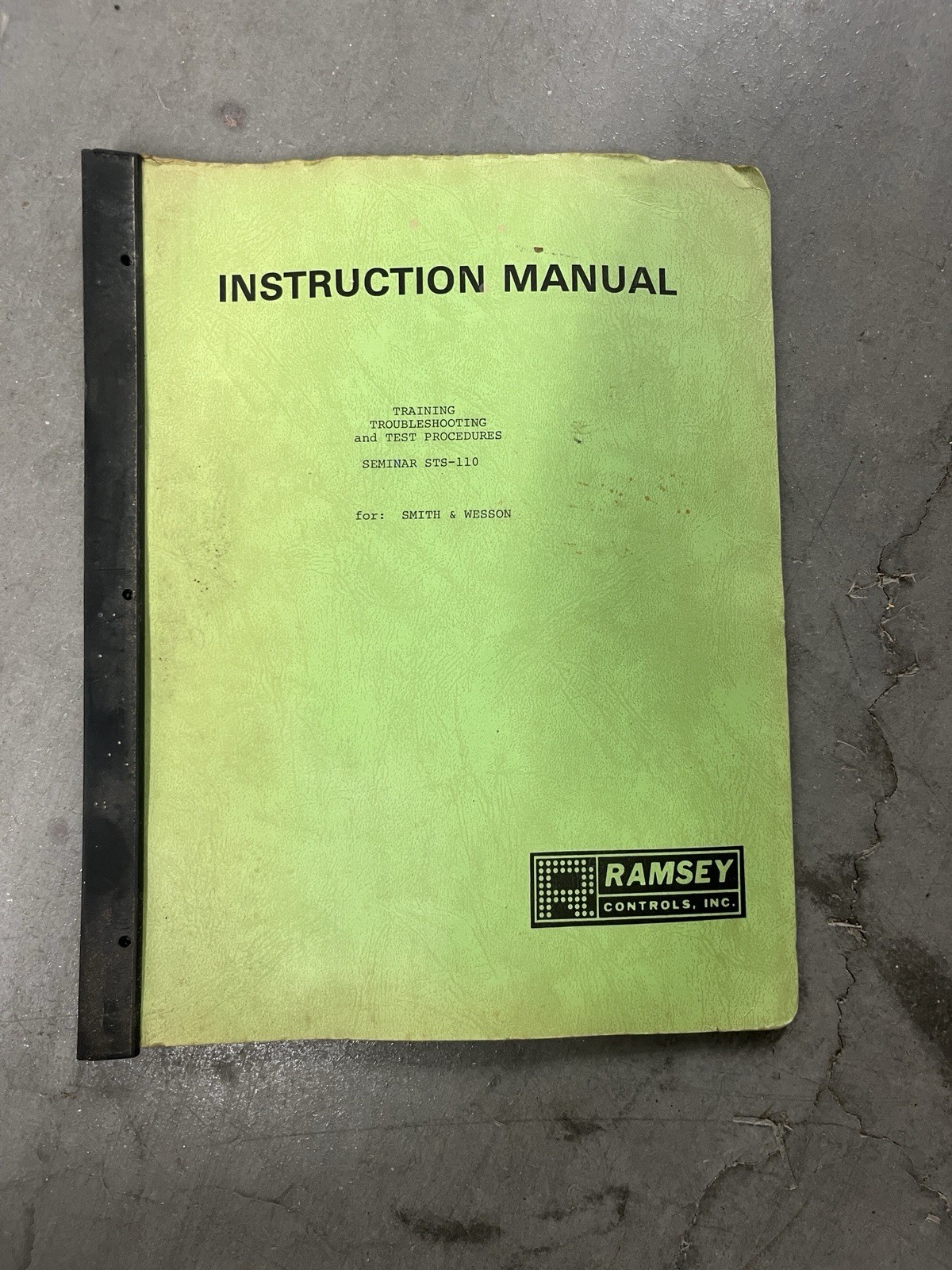 Vintage Smith Wesson Ramsey Controls Seminar STS-110 Instruction Training Manual