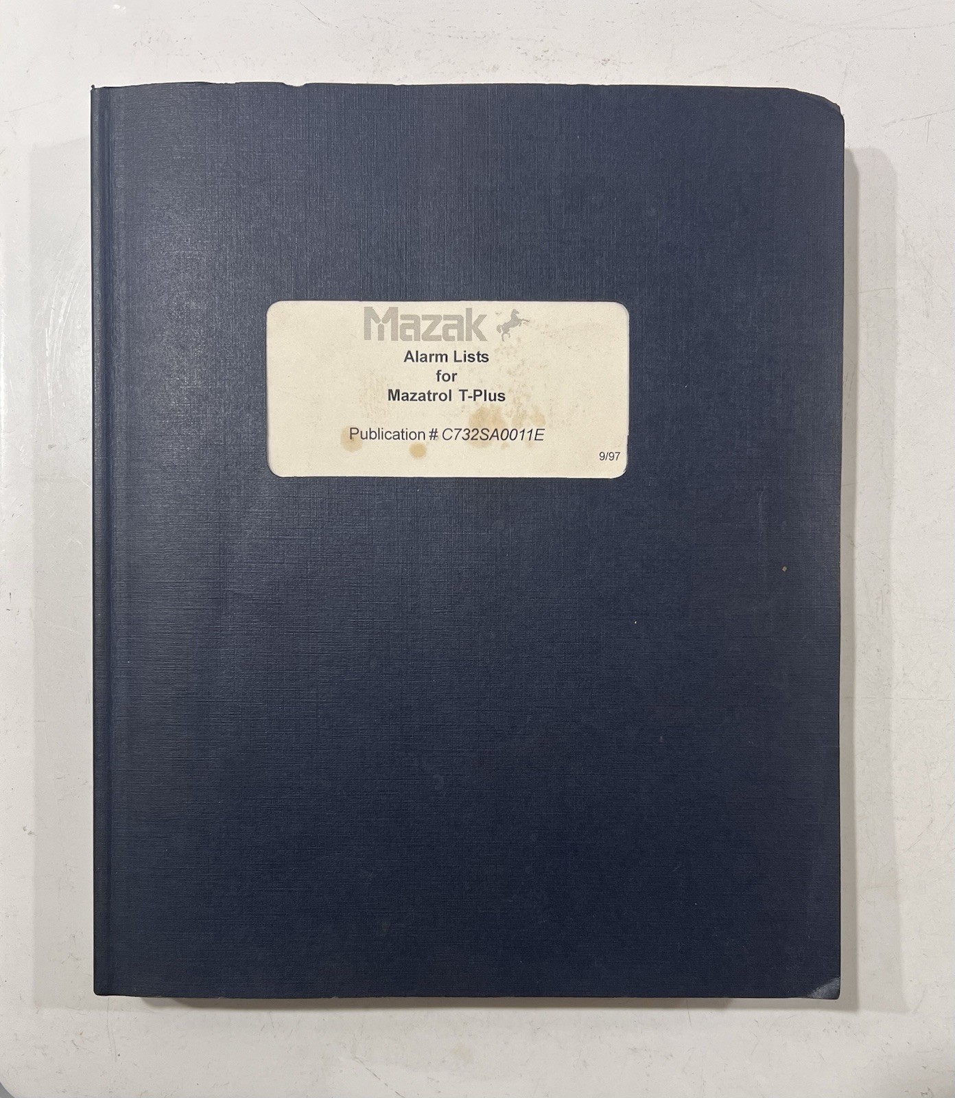 Mazak Mazatrol T-Plus Alarm Lists Manual CNC Lathe Book C732SA0011E 1997