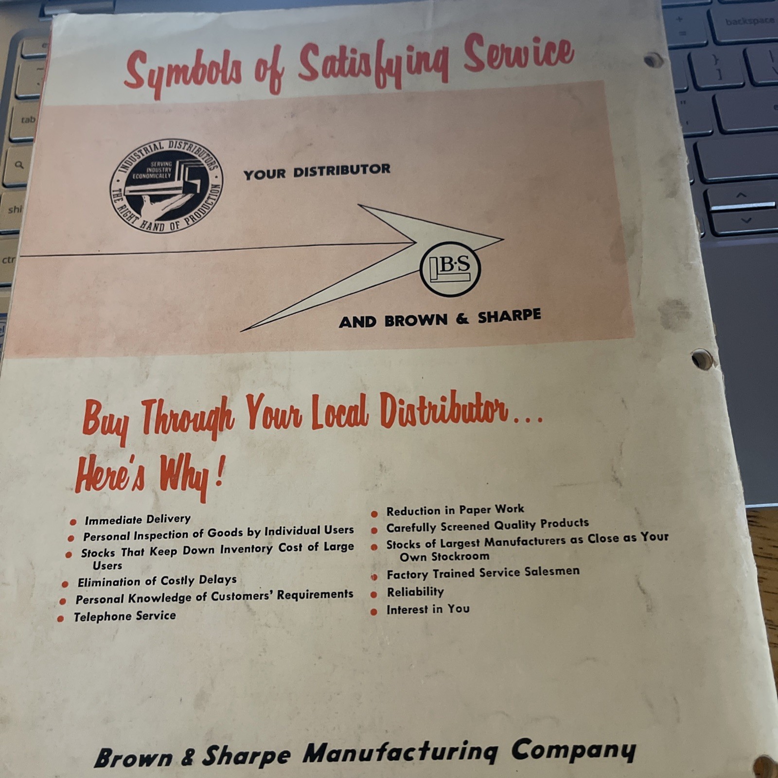Browne & Sharpe Screw Machine Tools Catalog 38S, 1962