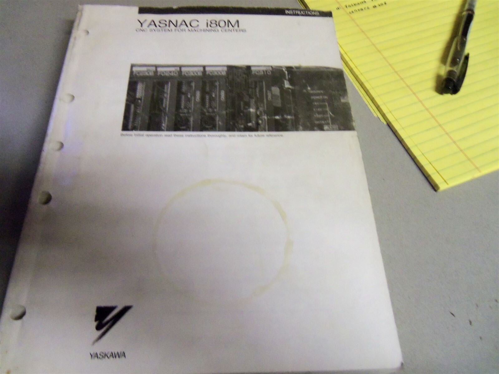 Yaskawa Yasnac i80M CNC System for Machining Centers Manual #208 *FREE SHIPPING*