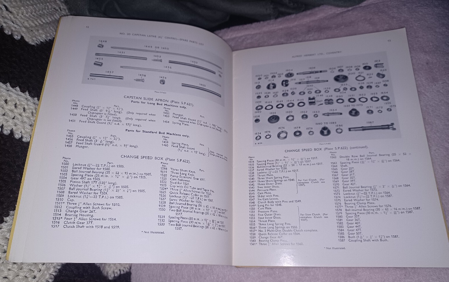 Alfred Herbert Lathe No. 2d Capstan Lathe Spare Parts List Book 1st Ed ORIGINAL
