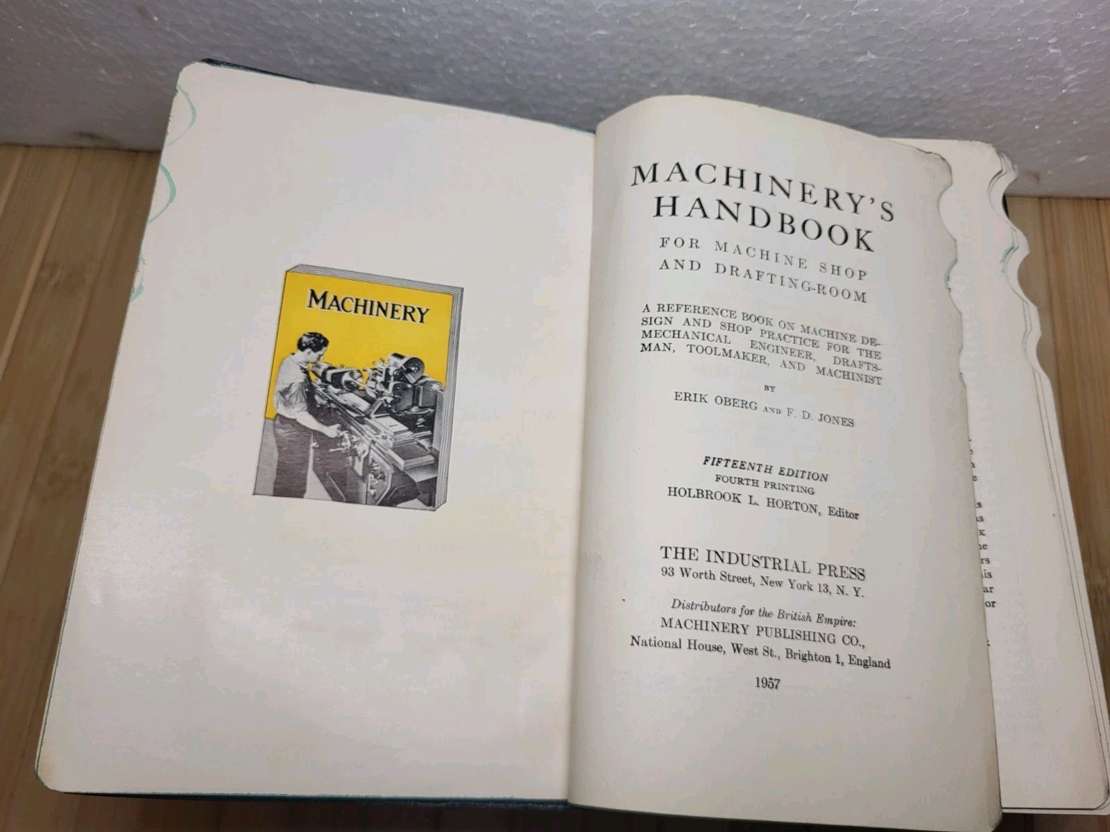 Vintage Machinery’s Handbook 15th Edition 1957 Machinerys Hand Book