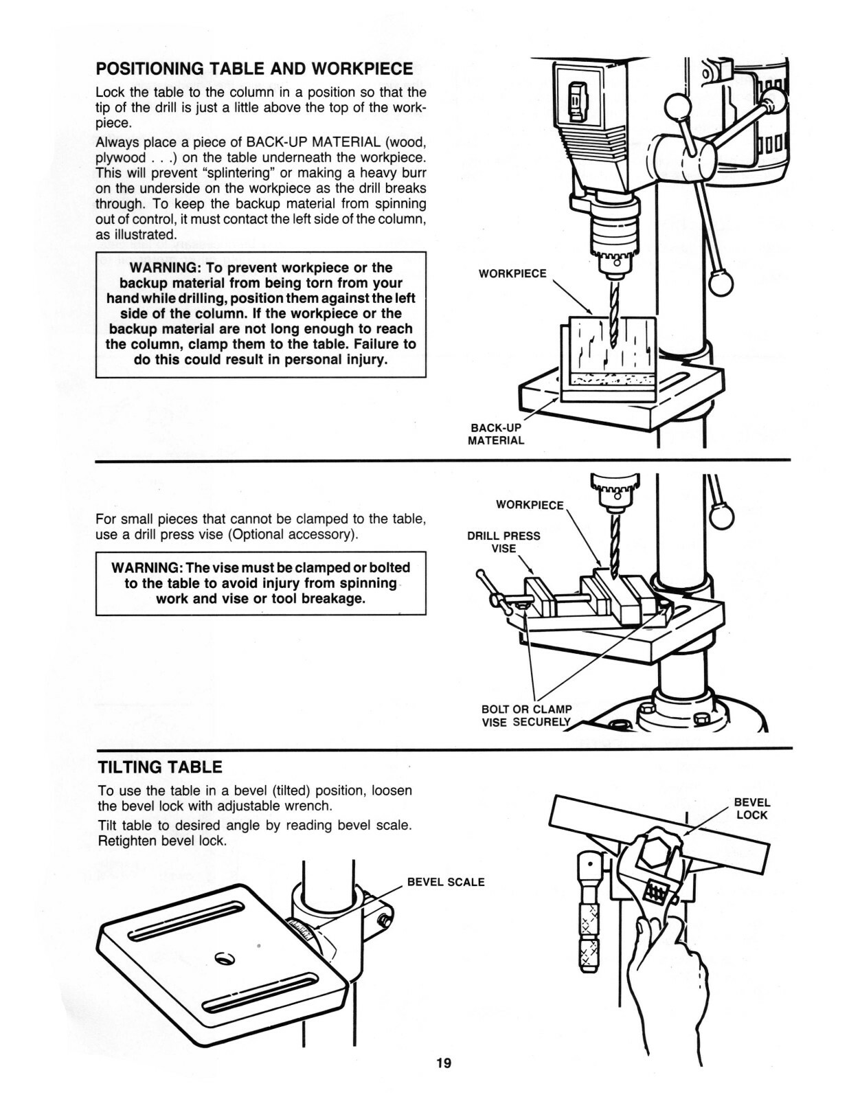 Sears Craftsman 8″ Drill Press 113.213100 Owner & Parts List Manual #1872