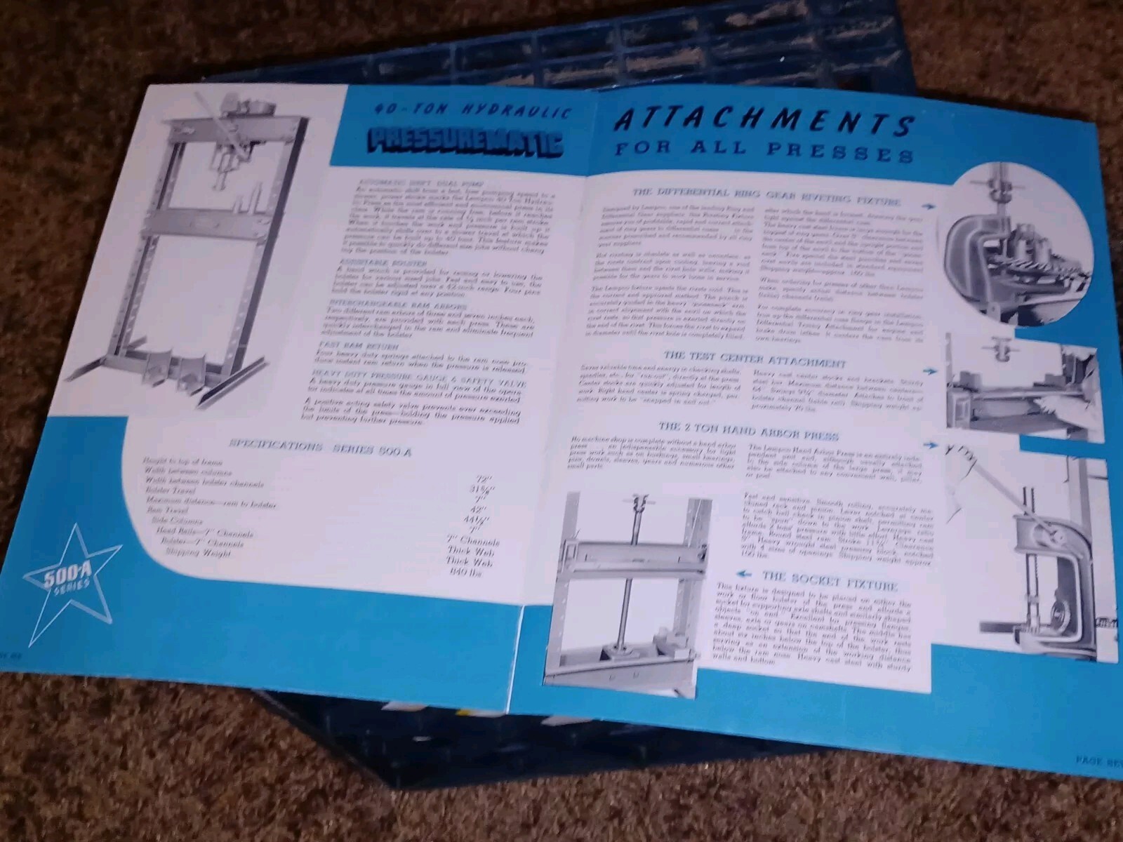 Lempco Pressurematic Series 300 400 400 500 A Electric Hydraulic Presses Catalog