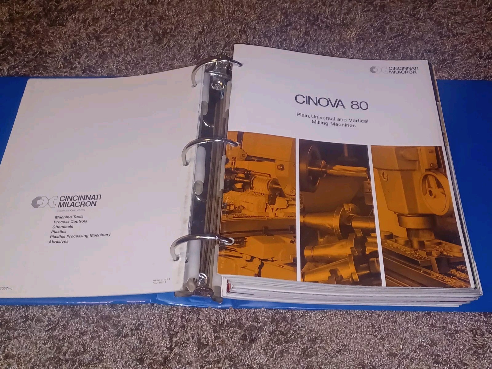 1975 CINCINNATI MILACRON MACHINE COMPANY salesman Tool Binder BOOK CATALOG LOT