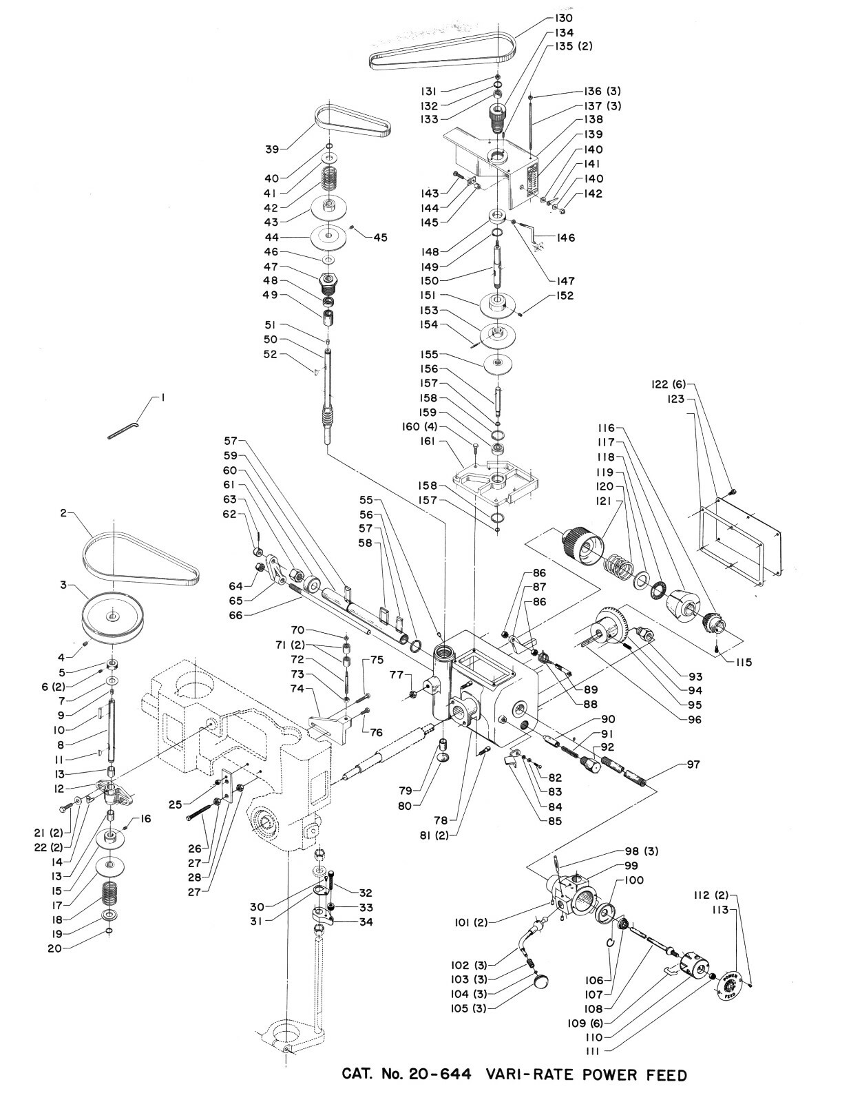 Delta 20″ W-T Drill Press 70-400, 70-401, & Many Others Op & Parts Manual #1908