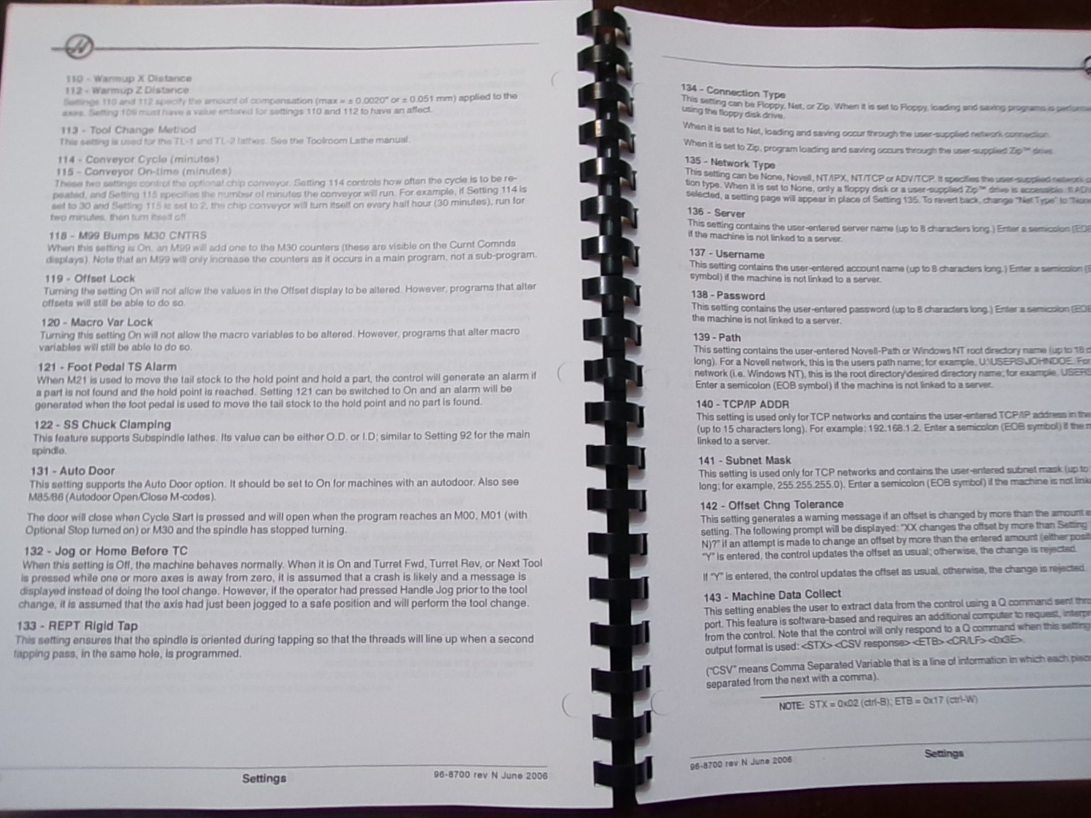 Haas CNC Lathe Operator’s Manual June 2006