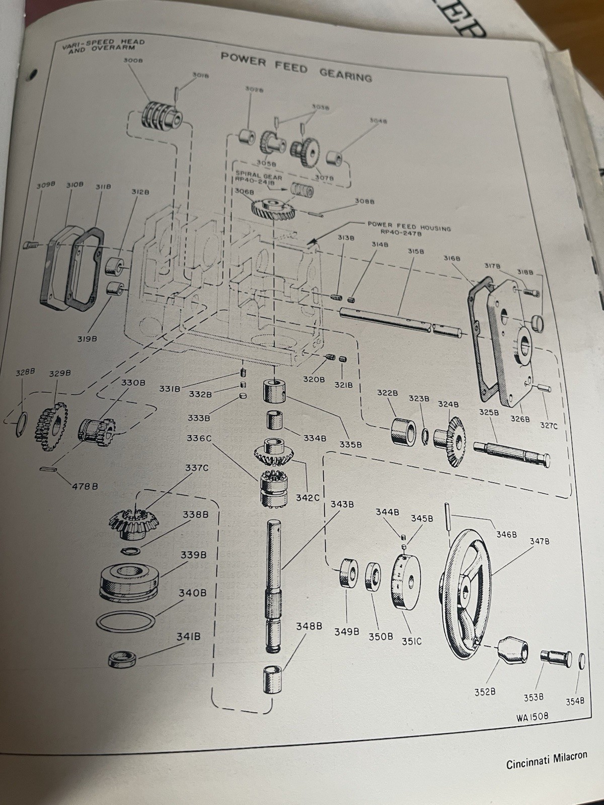 Cincinnati Milacron Instruction Repair Parts205-12 Cintimill/205-12 Cintiversal