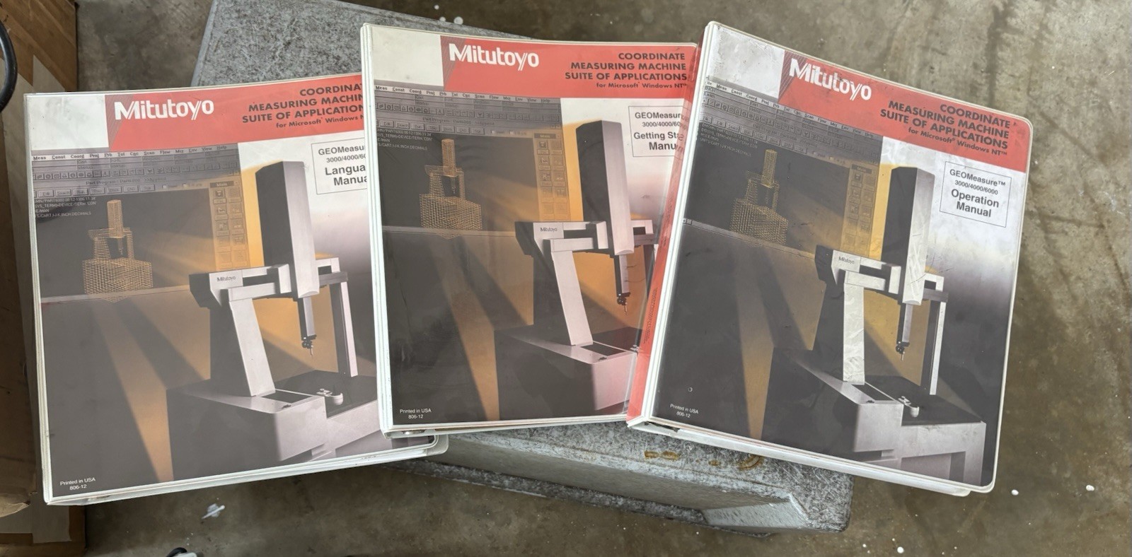Mitutoyo Coordinate Measuring Machine Manuals 3000/4000/6000 Set