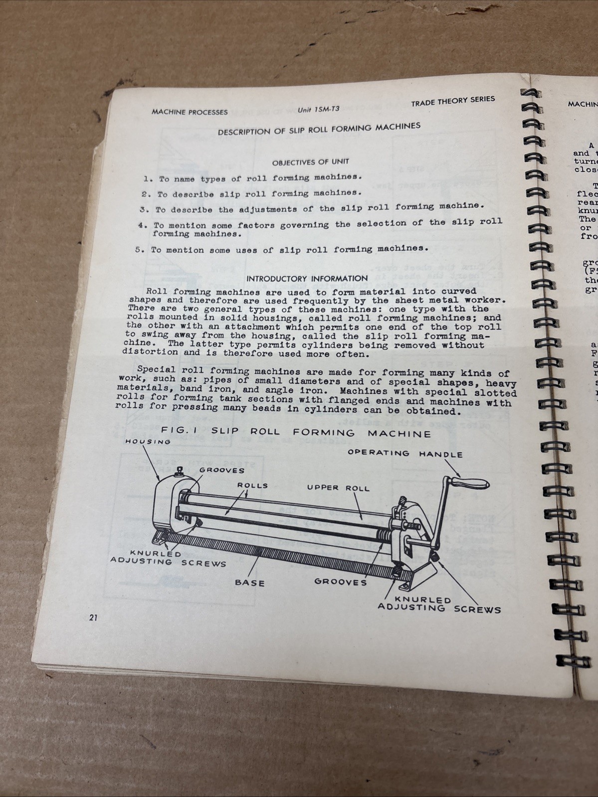 Sheet Metal Working Series- Machine Processes Instruction Manual 1946