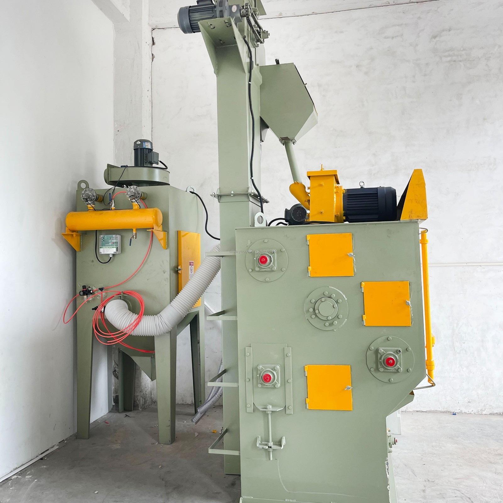 NEW Automatic Rotary Shot Blaster – Industrial Tumble Blast Cabinet – 3 Phase